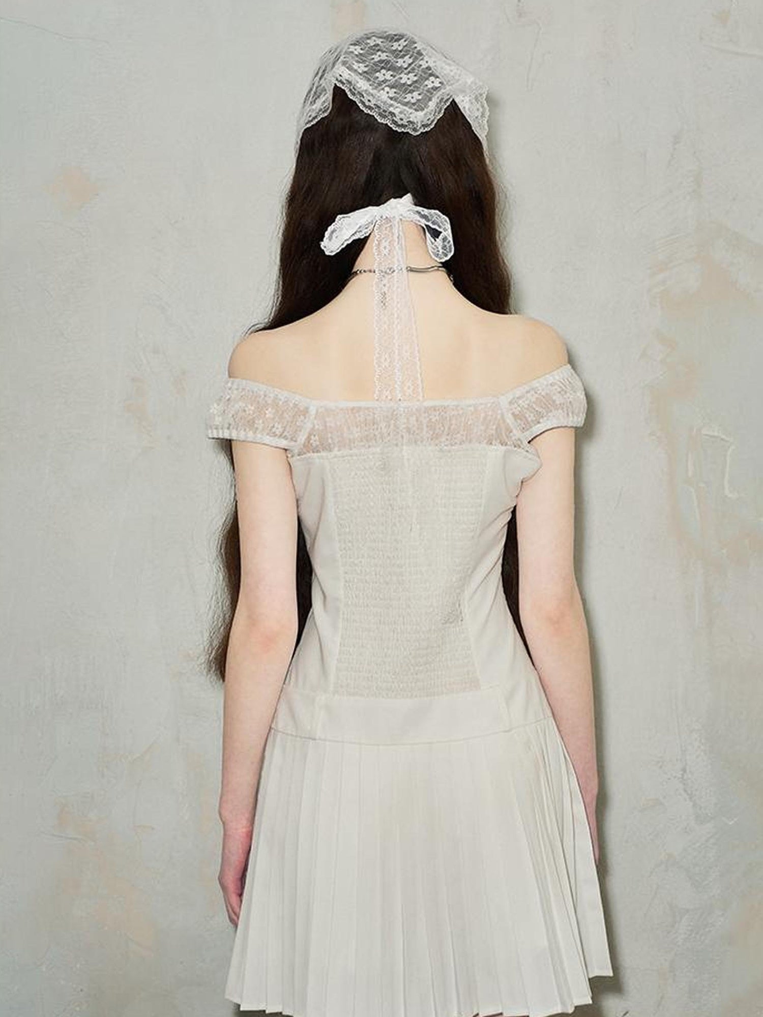 DIDDI MODA Elegant Pleated Wrap Dress With Flowy Silhouette