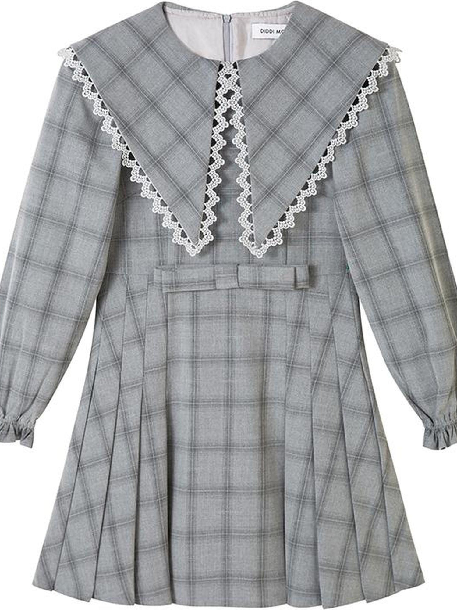 DIDDI MODA Elegant Princess Cotton A Line Dress With Bow Crystal