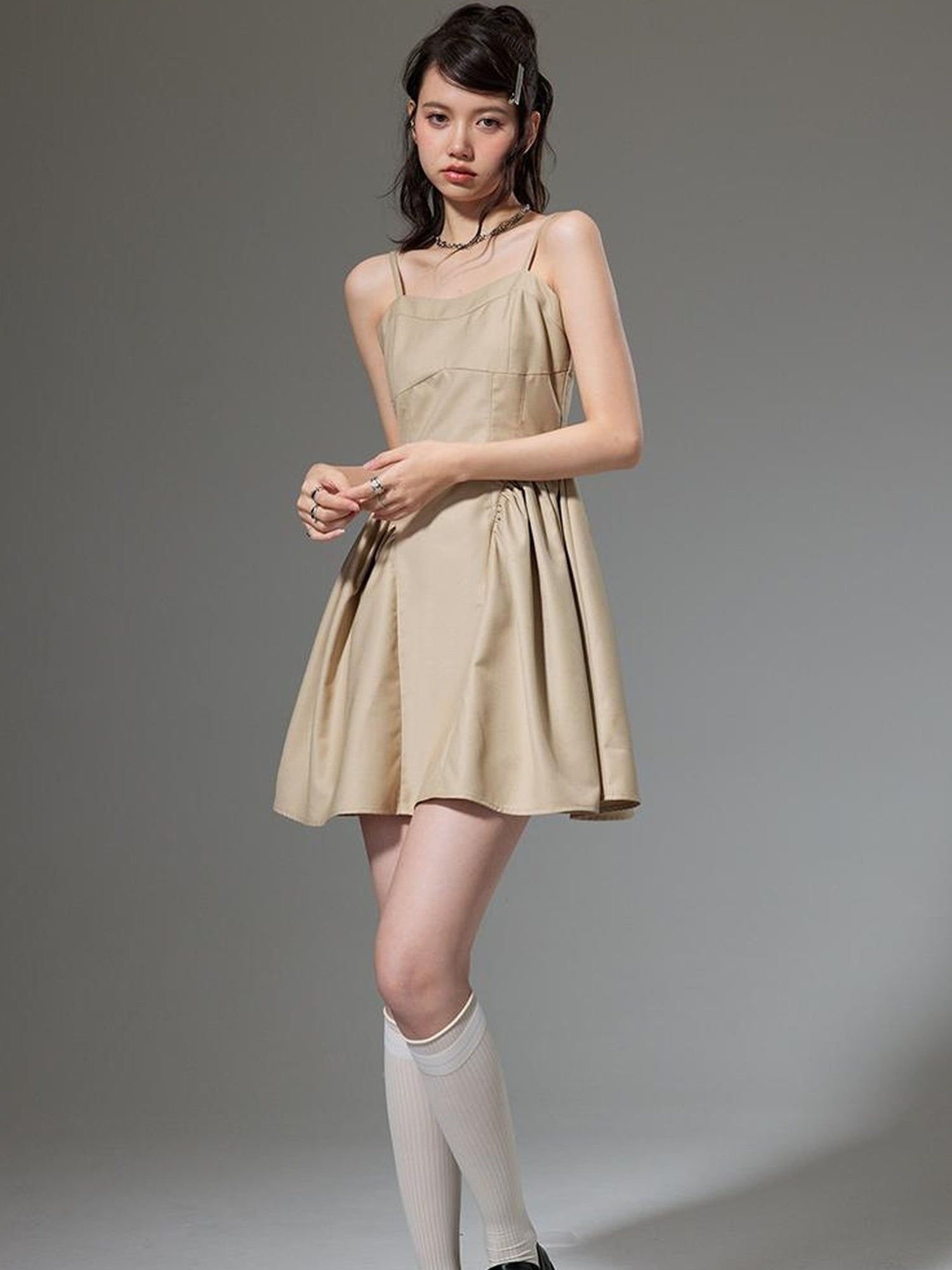 DIDDI MODA Elegant Short Blazer Slip Dress Set