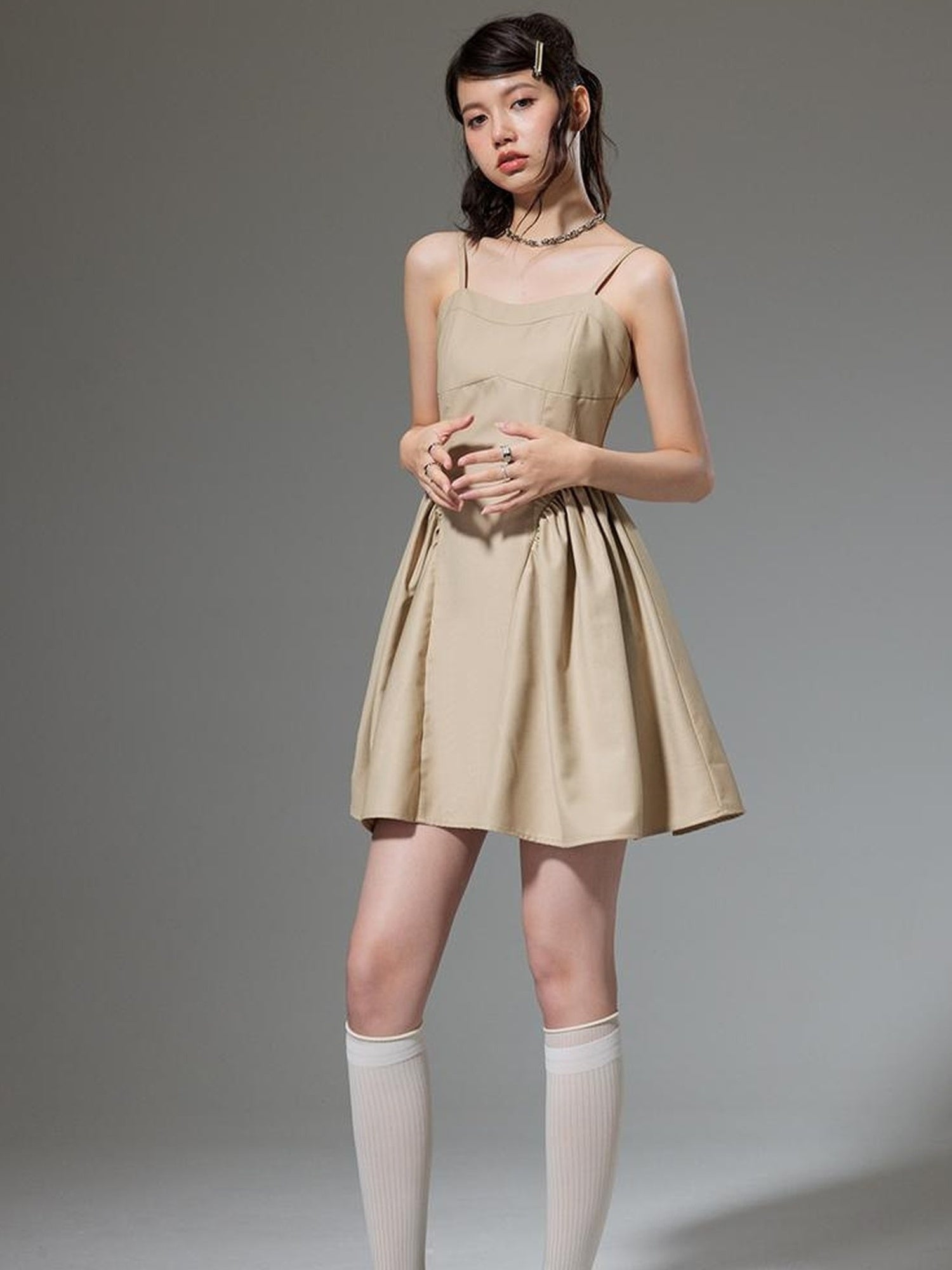 DIDDI MODA Elegant Short Blazer Slip Dress Set