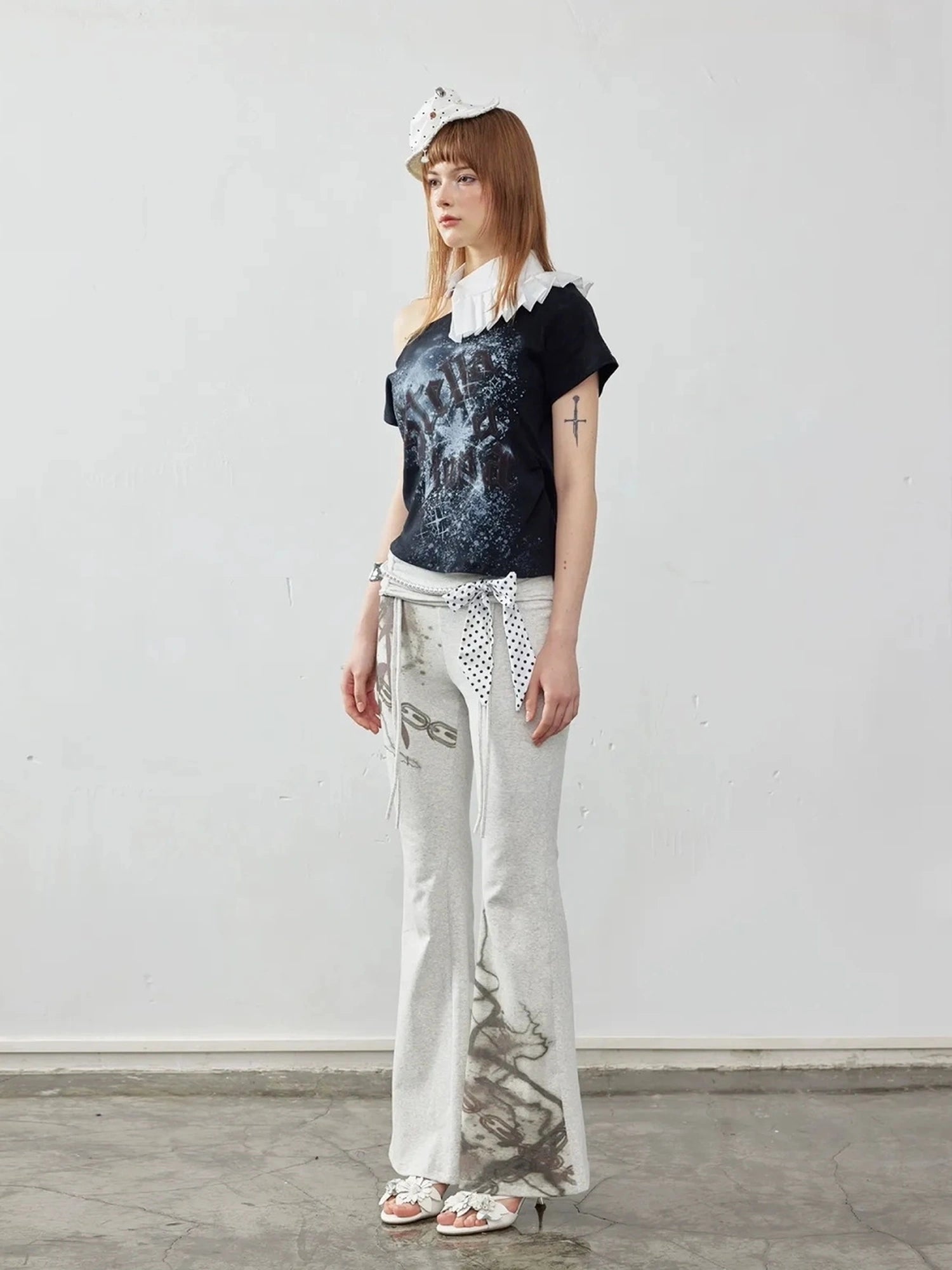 Emoha Cool Tech Floral Print High Waist Flared Sweatpants