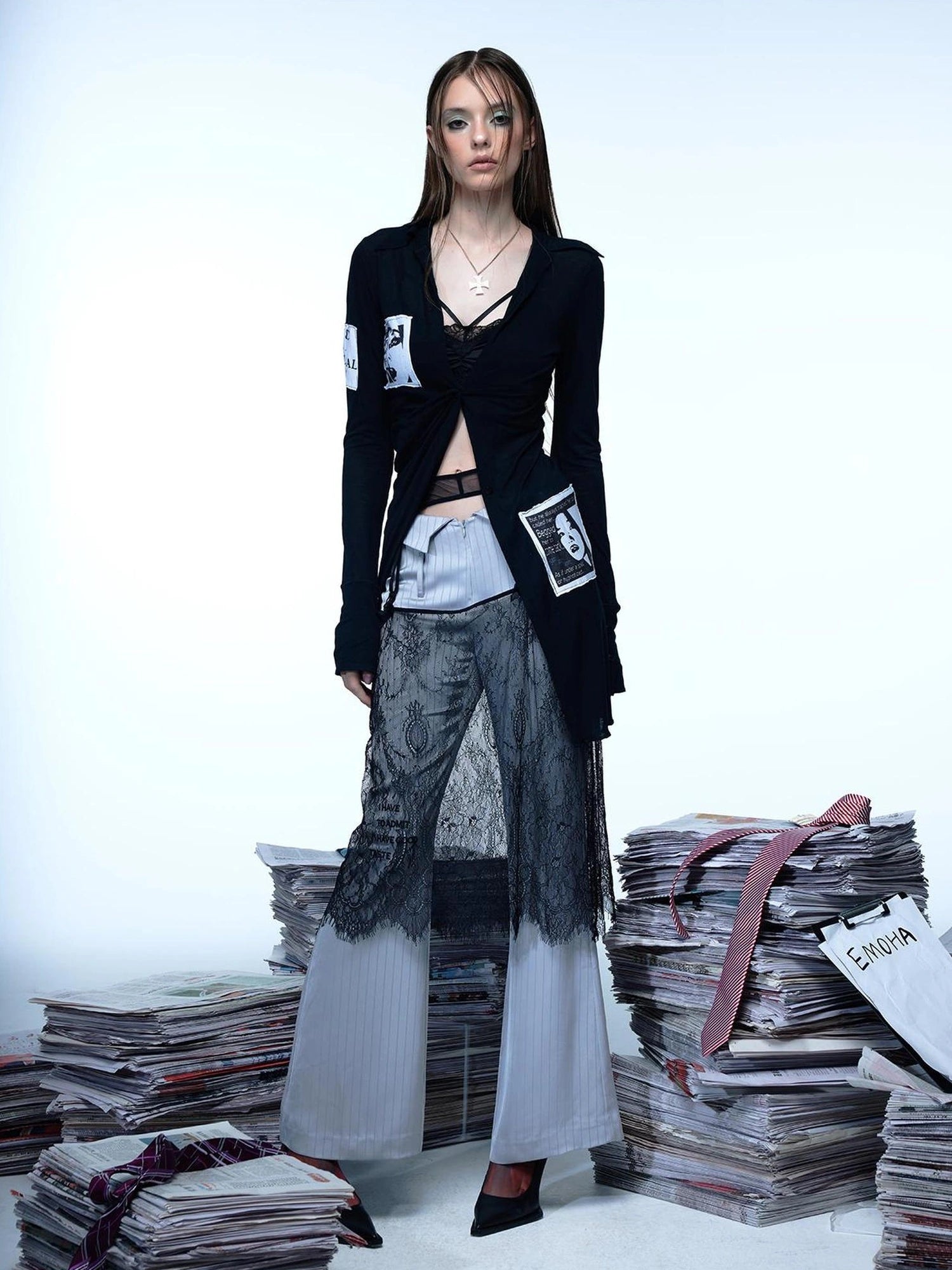 Emoha Deconstructed Lace Ballet Skirt