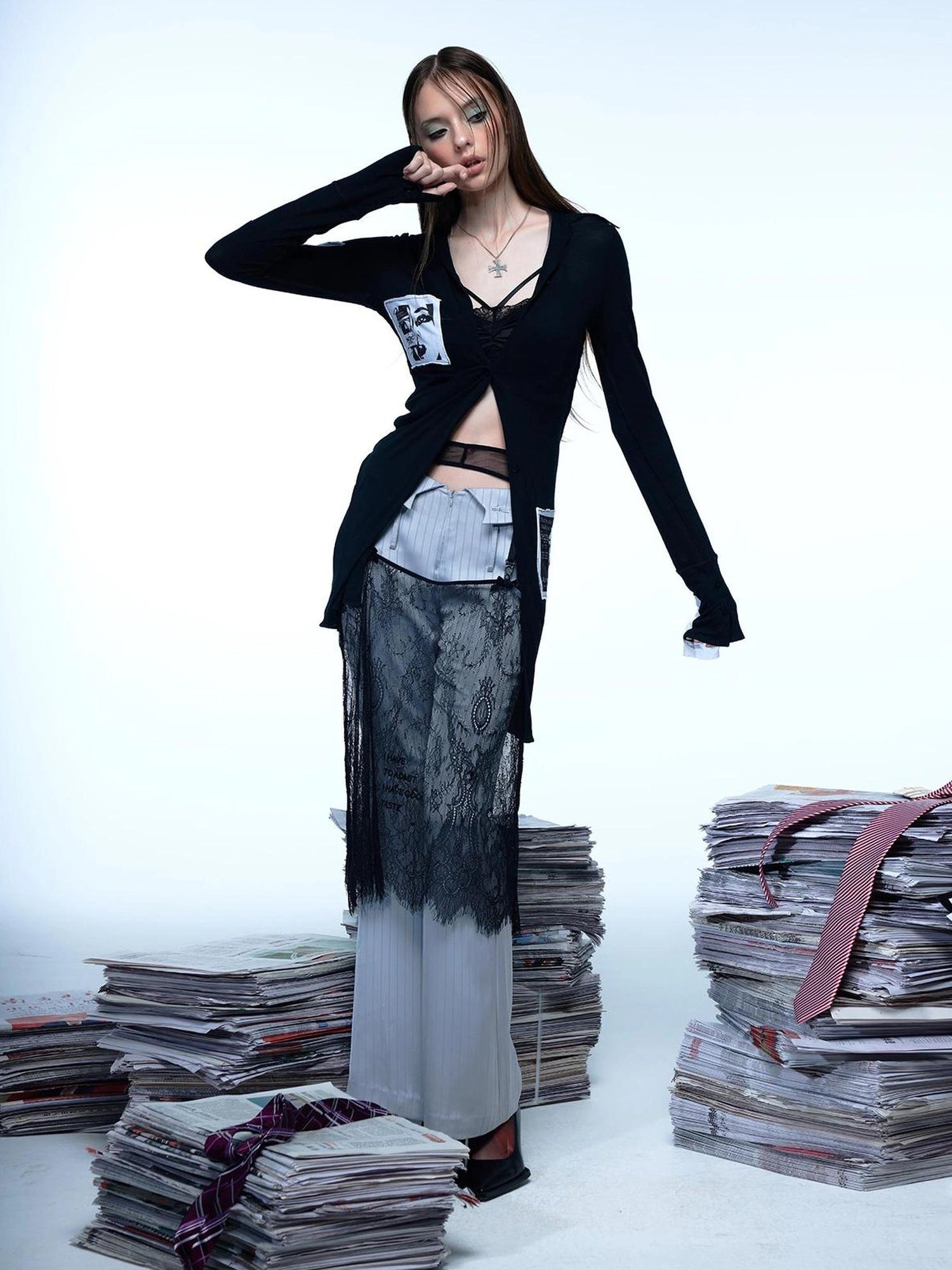 Emoha Deconstructed Lace Ballet Skirt