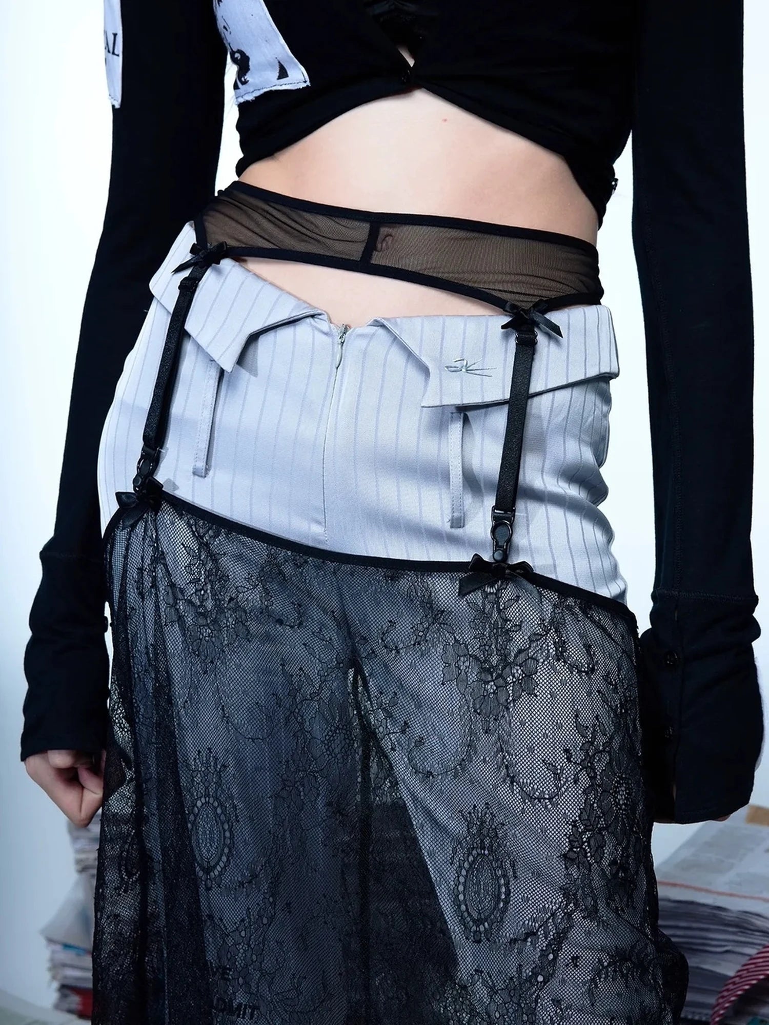 Emoha Deconstructed Lace Ballet Skirt