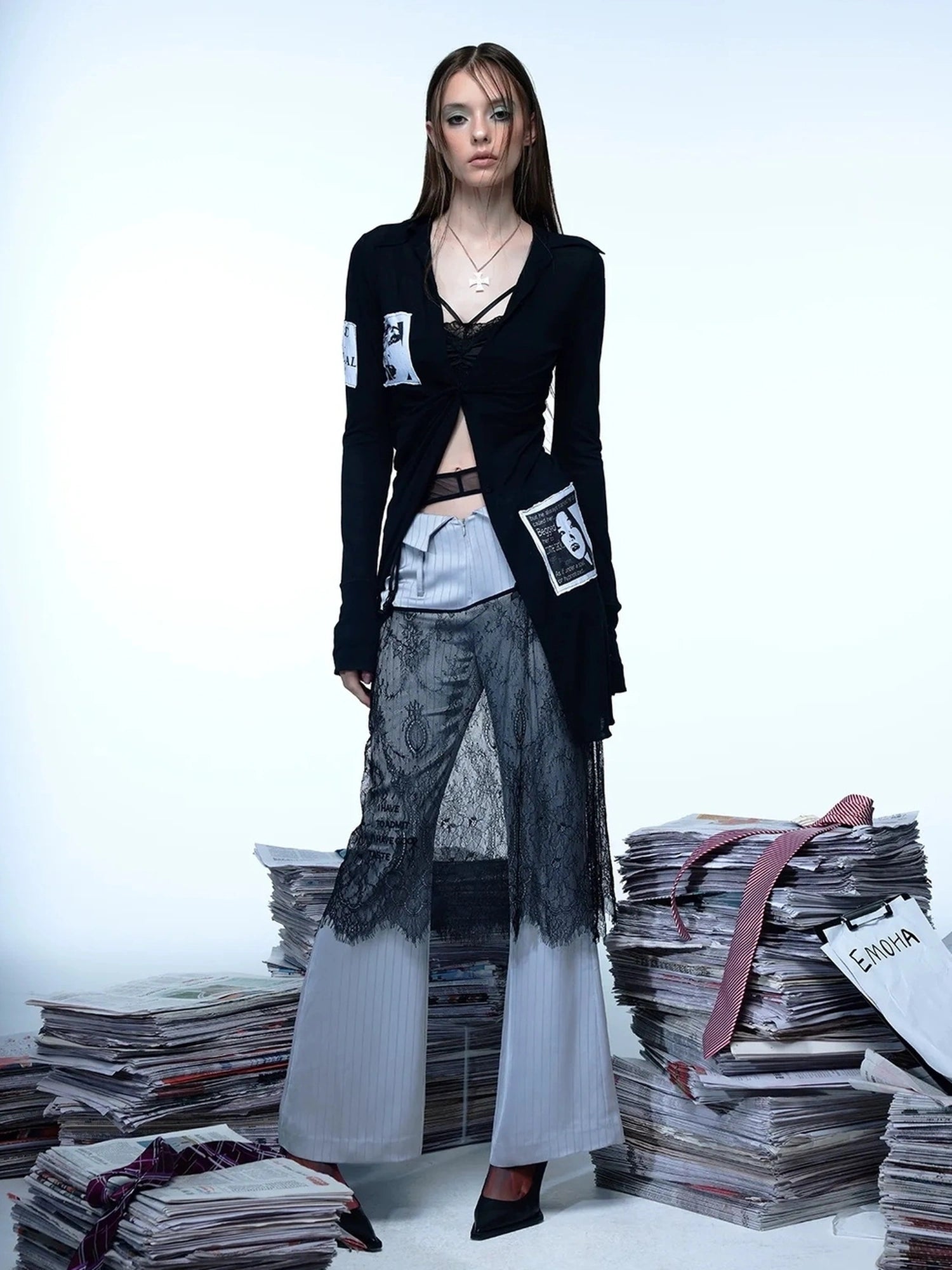 Emoha Deconstructed Lace Ballet Skirt