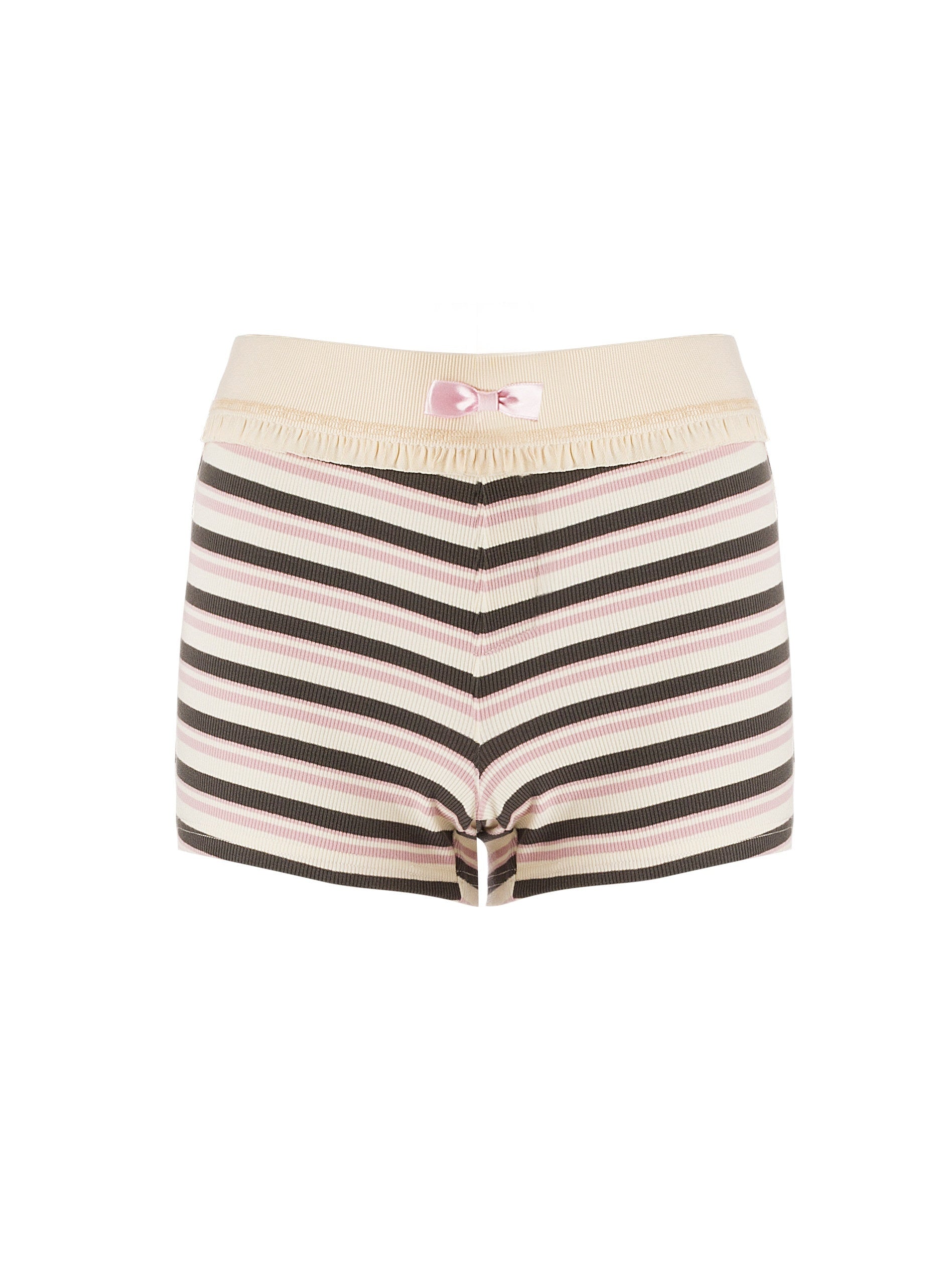 Emoha_Pink_Striped_Bow_Crewneck_Slim_Fit_Women&