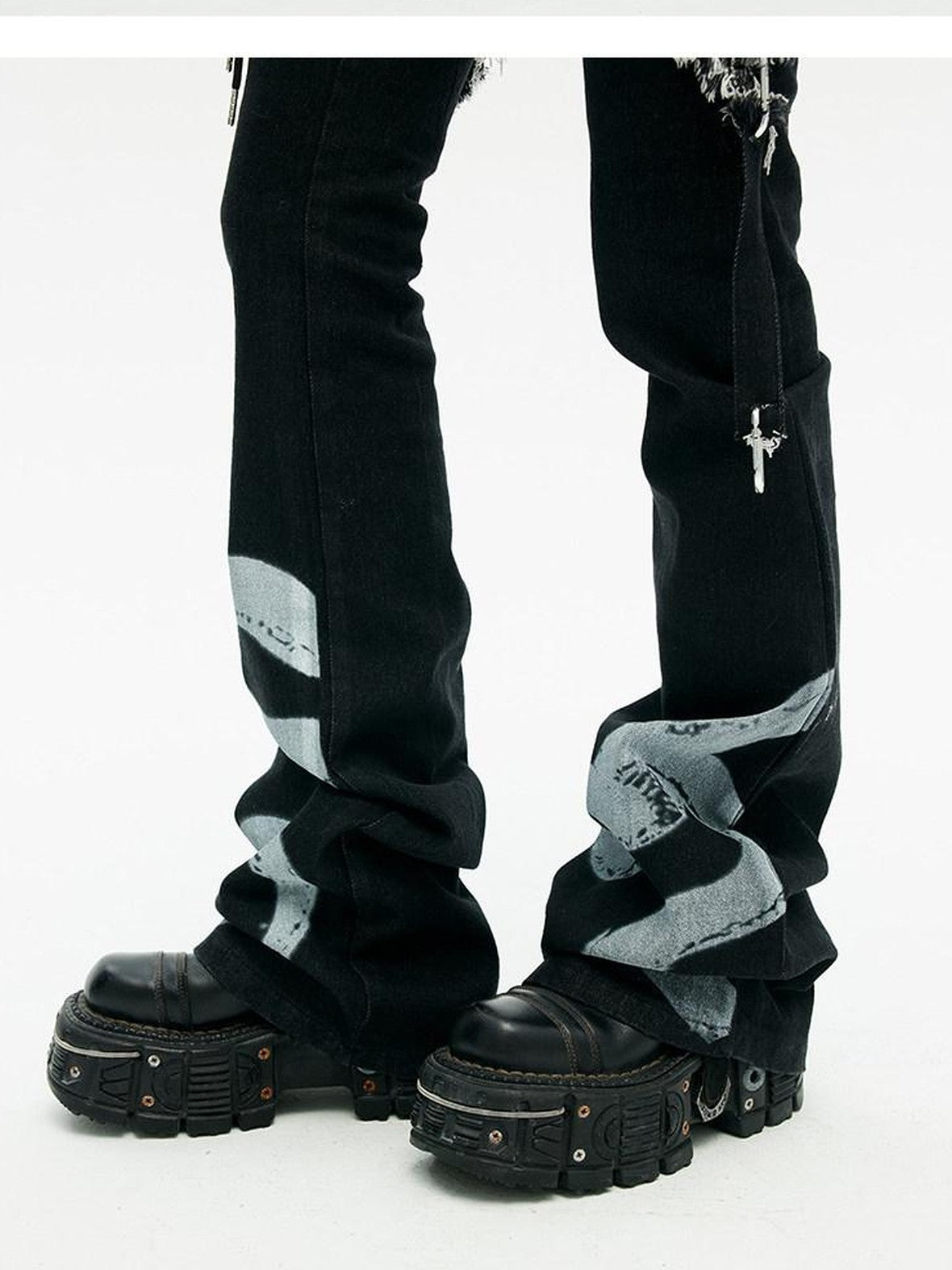 Emoha Punk Split Detachable Tassel Women&