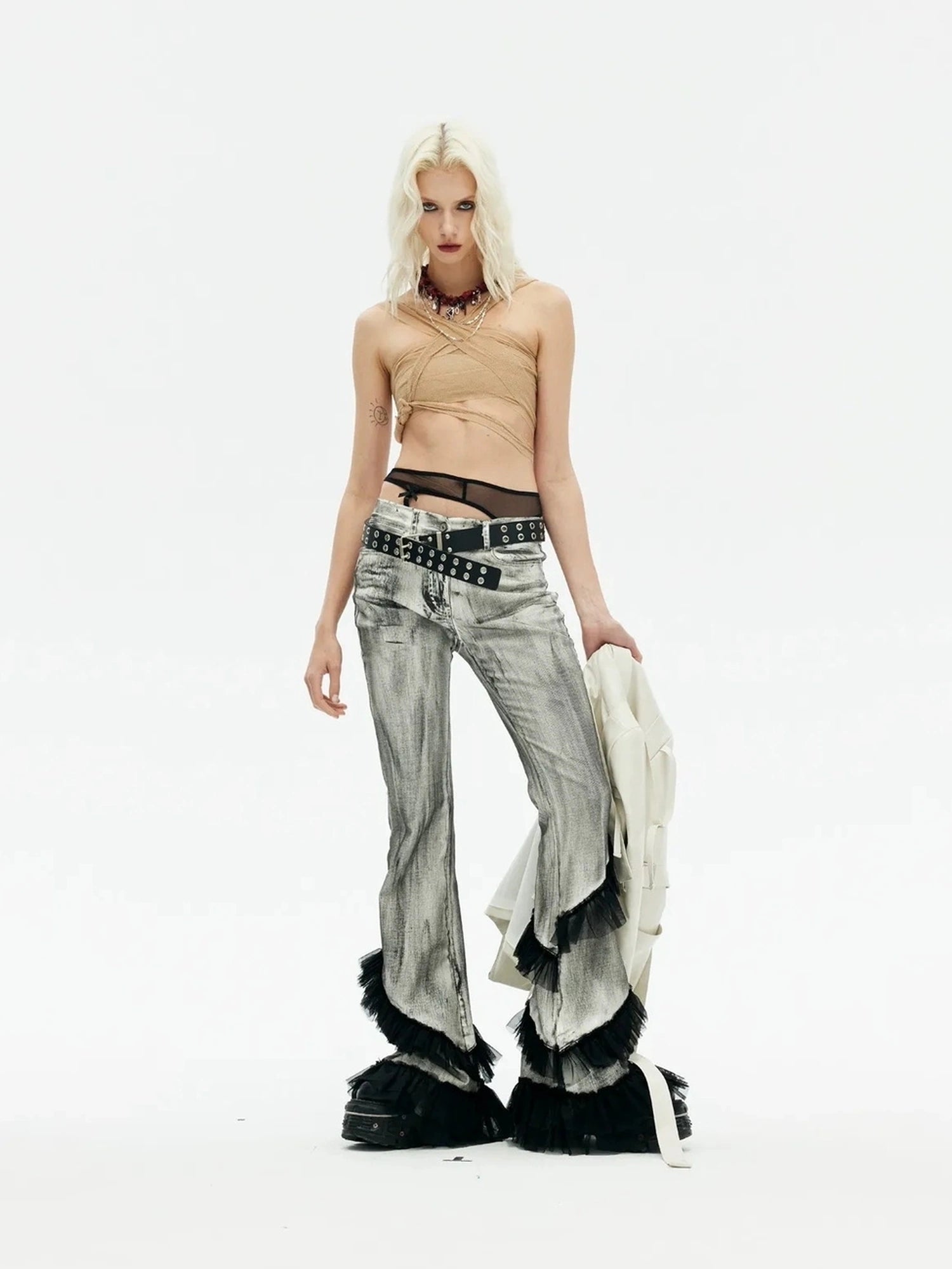 Emoha Vintage Lace Punk Denim