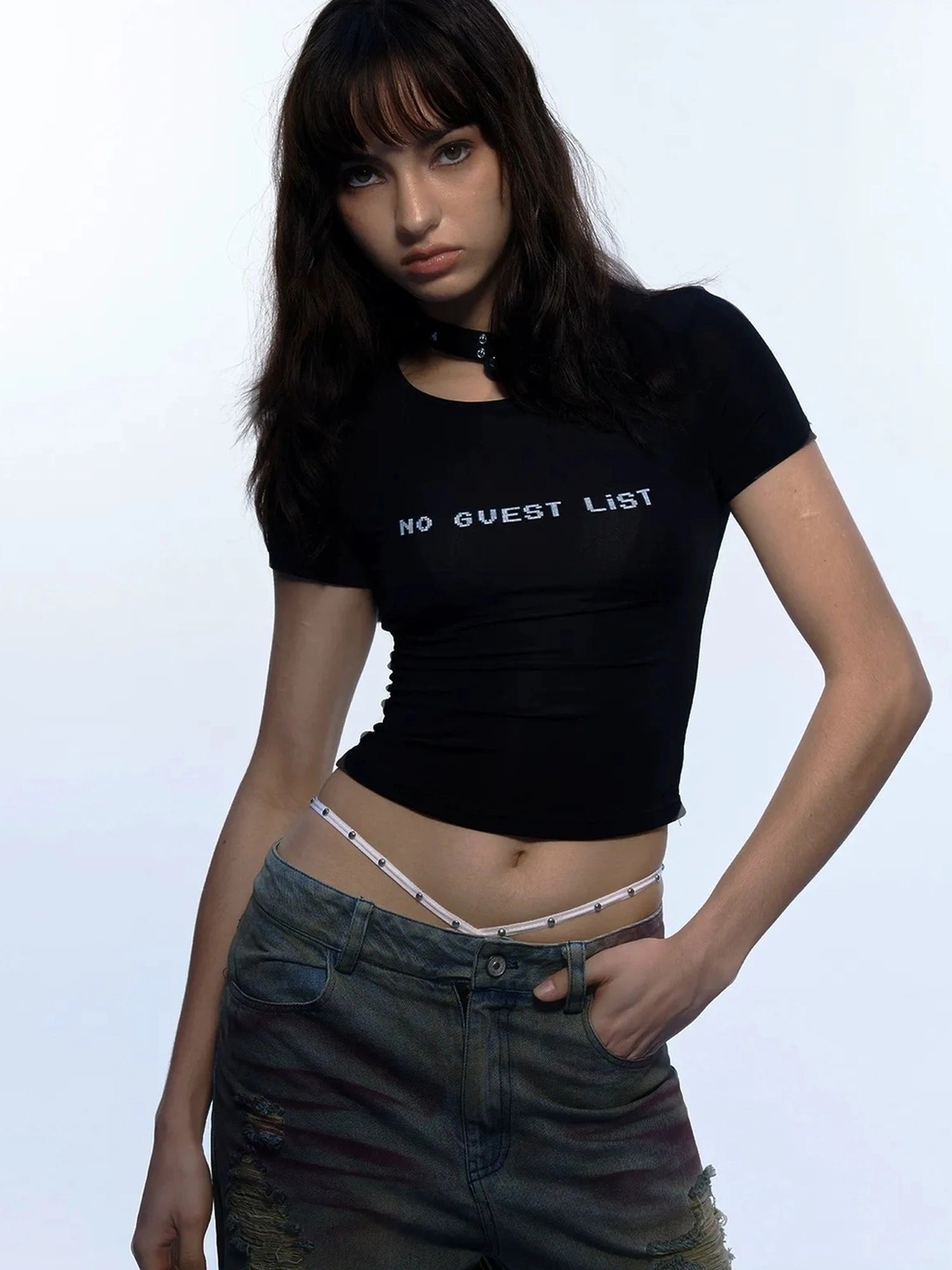 Emoha Y2k Rave Dance T-shirt Slim Fit Quick Dry Cropped Tee
