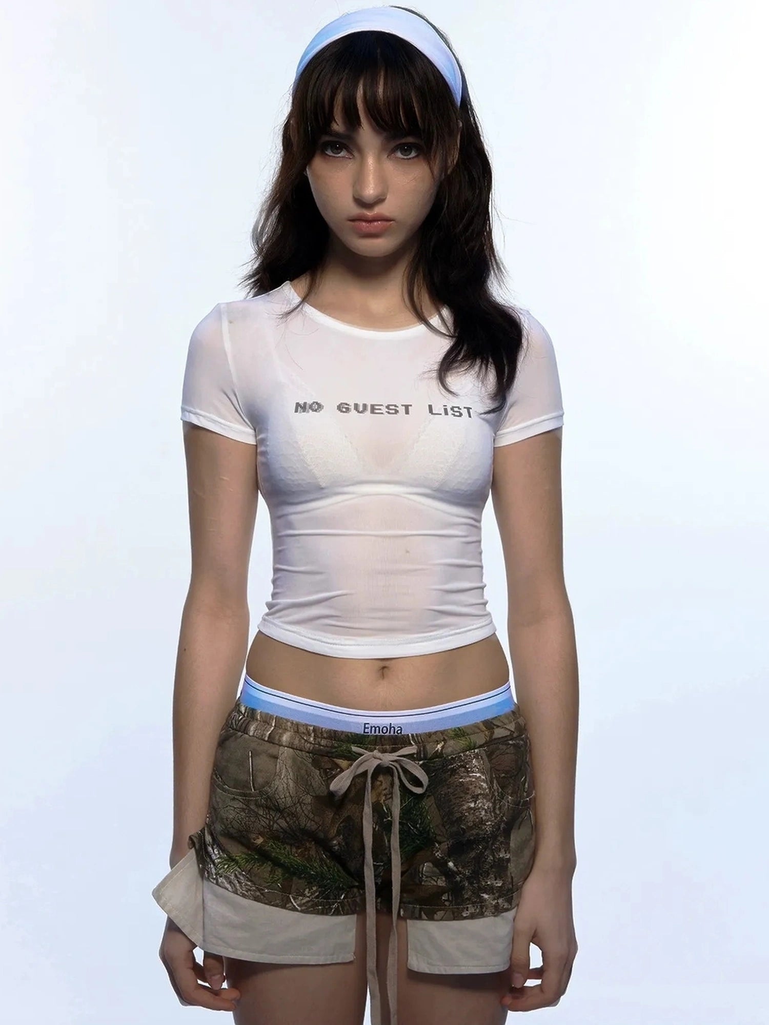 Emoha Y2k Rave Dance T-shirt Slim Fit Quick Dry Cropped Tee