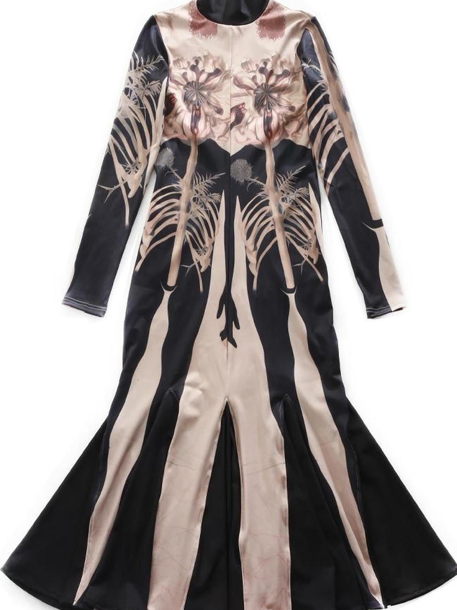 Sweet Mi Ethereal Abyss Floral Mermaid Maxi Dress