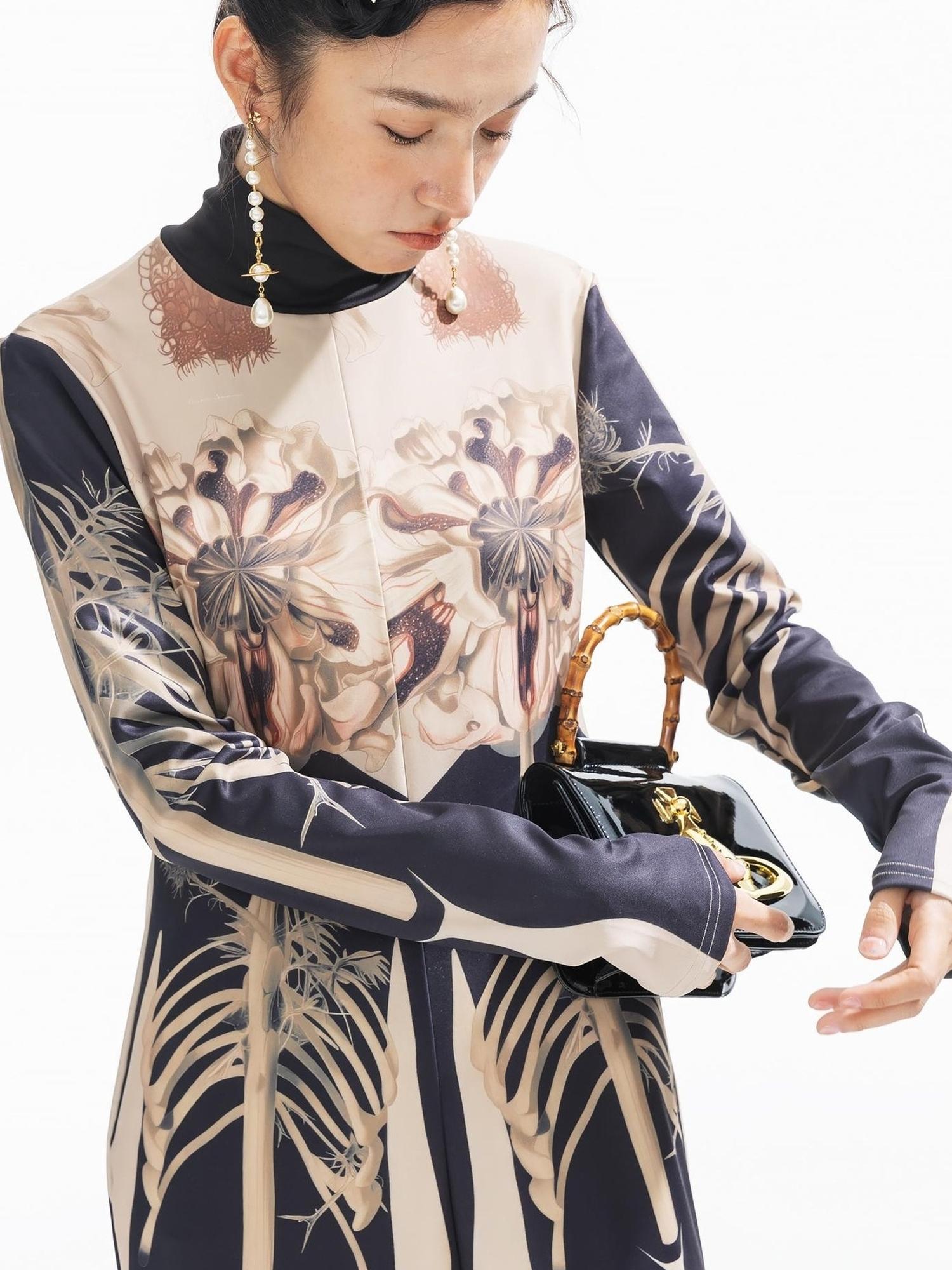 Sweet Mi Ethereal Abyss Floral Mermaid Maxi Dress