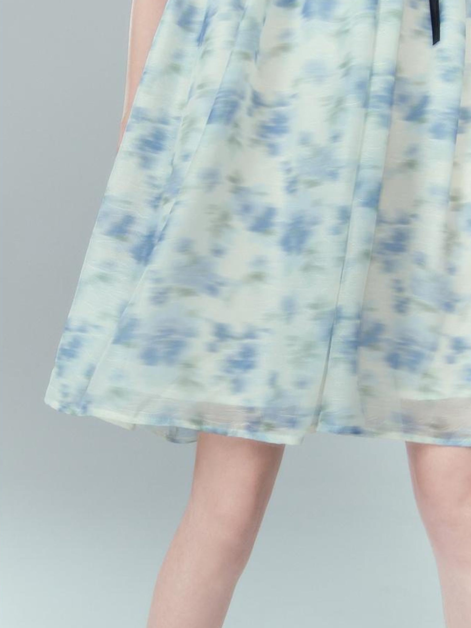 DIDDI MODA Ethereal Floral A Line Sundress With Ruffled Hem