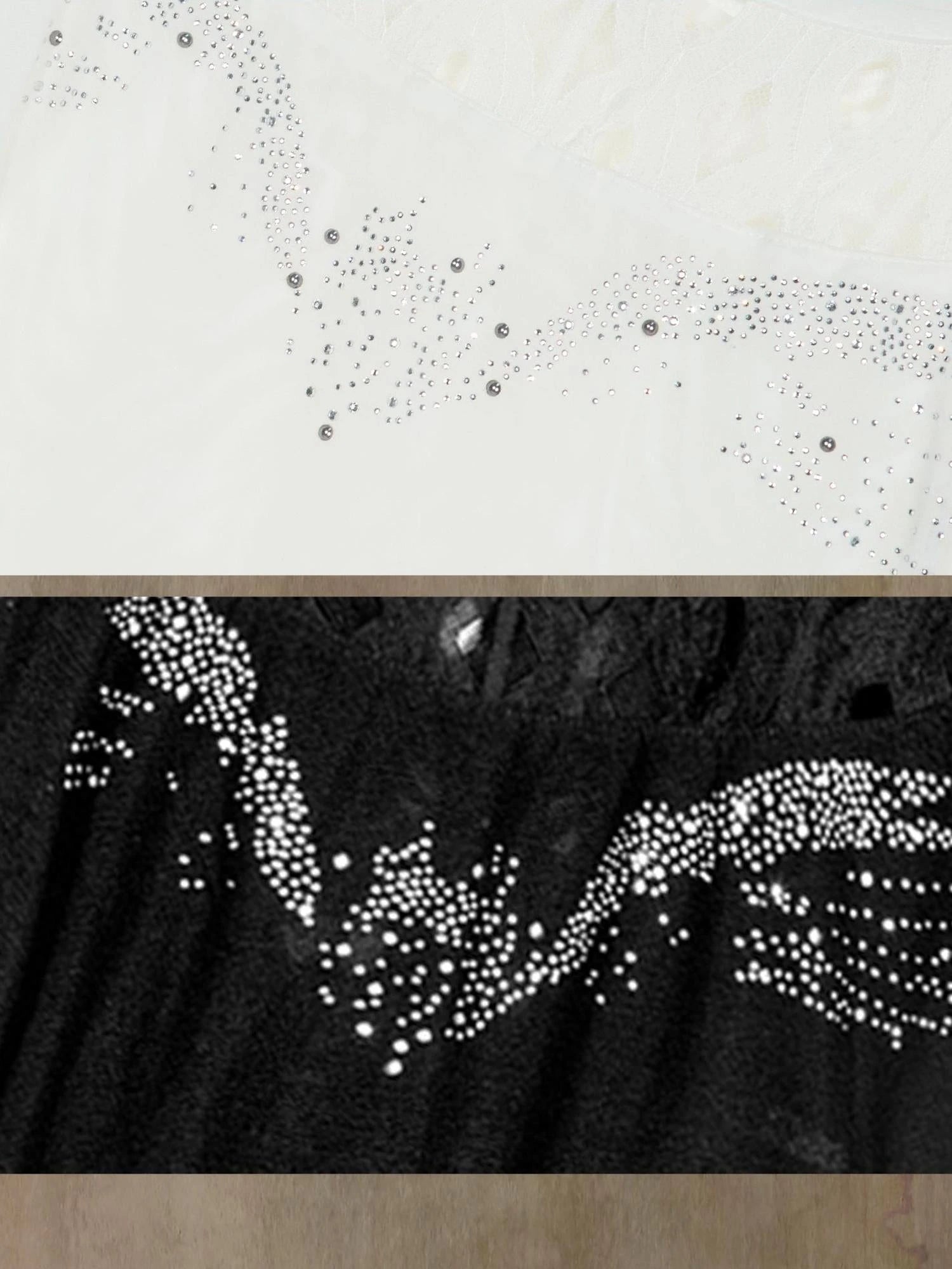 Ethereal Wings Diamond Mesh Top With Leopard Print
