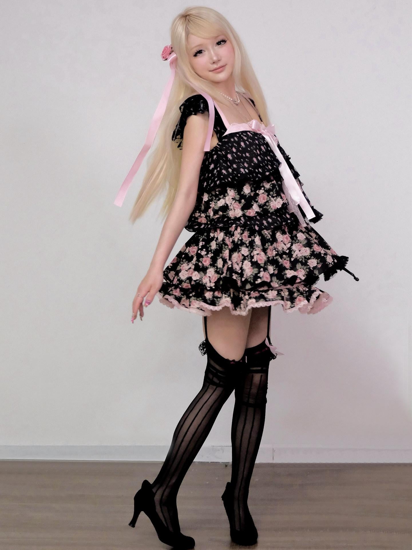 Evil Tooth Irregular Patchwork Layered Floral Tiered Women&