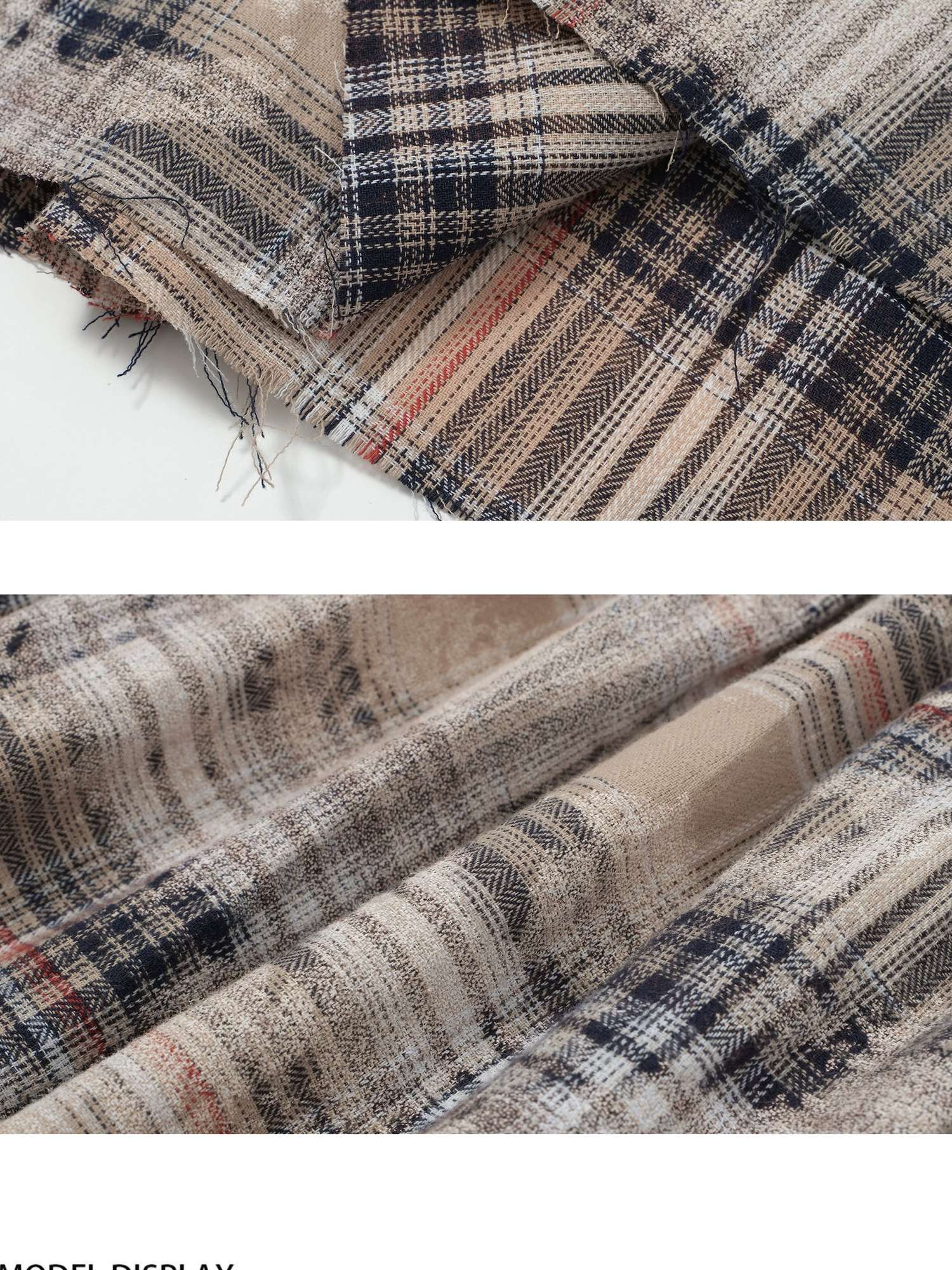 FULLTIDE 100 Percent Cotton A Line Round Neck Sleeveless White Check Women Office Dresses