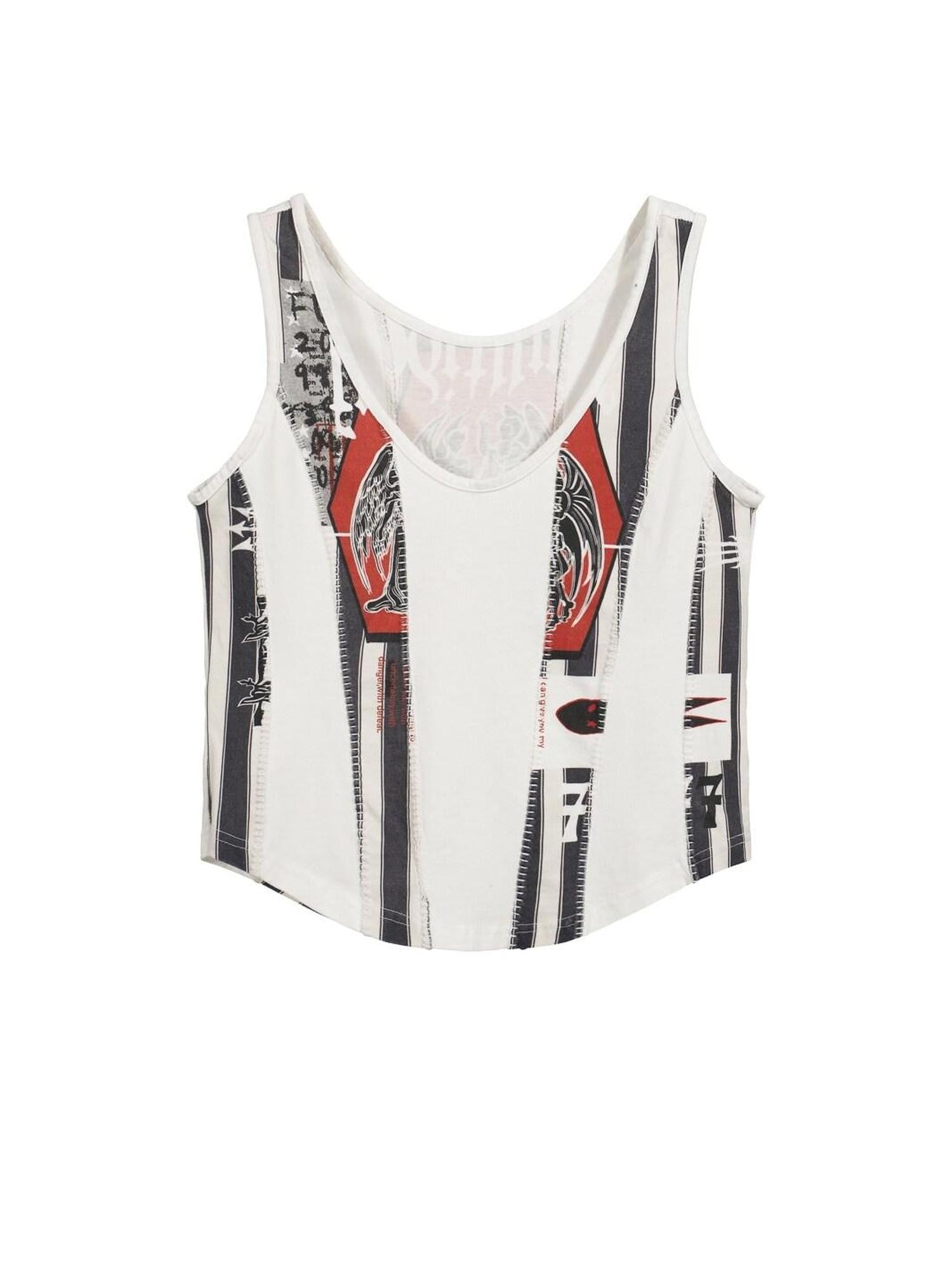 FULLTIDE Angels And Demons Hand Painted Irregular Print Women&