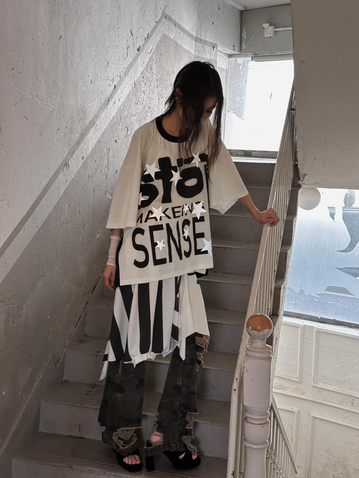 FULLTIDE Black White Luminous Structured Oversized Women&