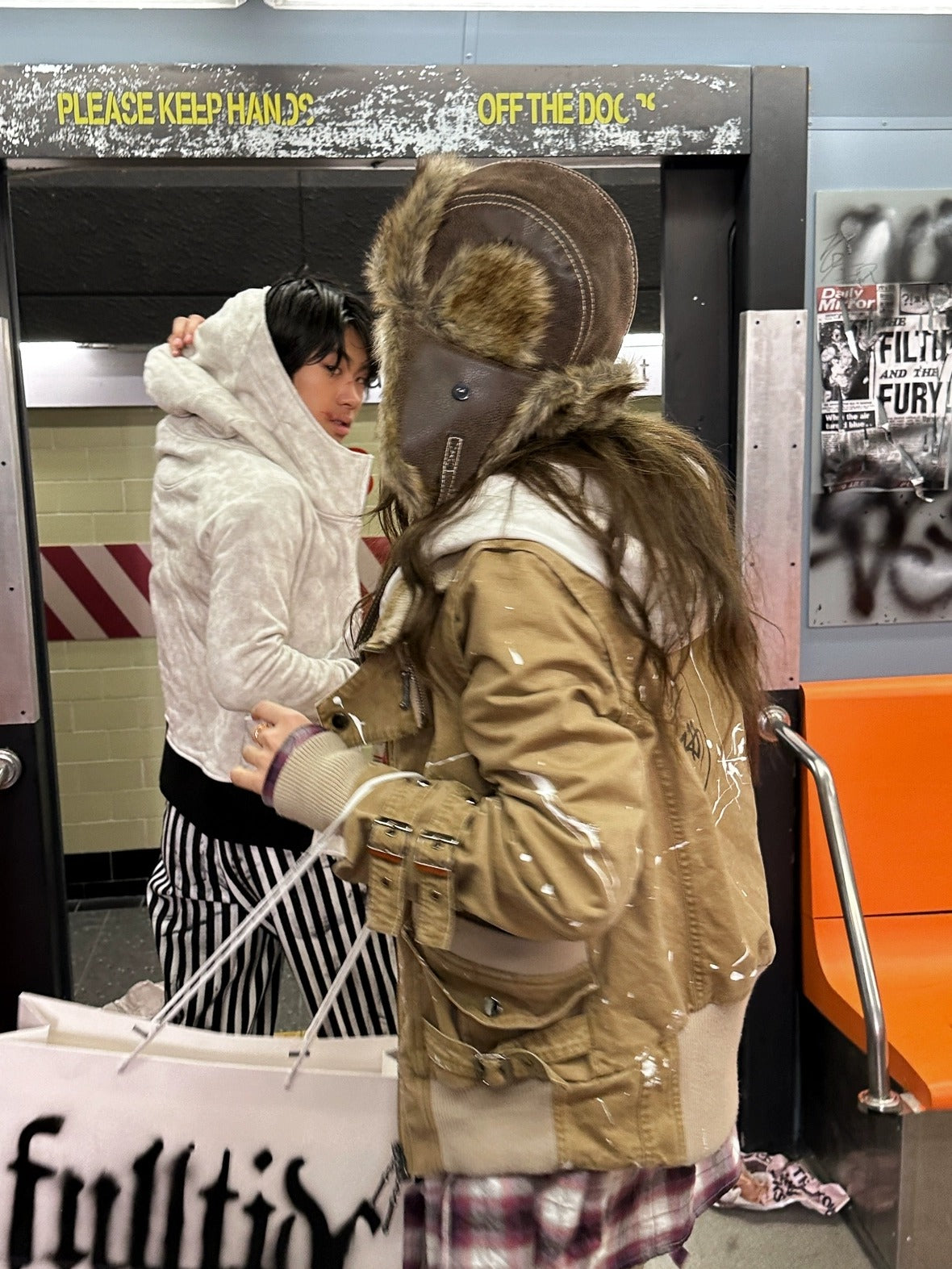 FULLTIDE Detachable Hood Cotton Denim Loose Fit Street Style Women Khaki Olive Jacket