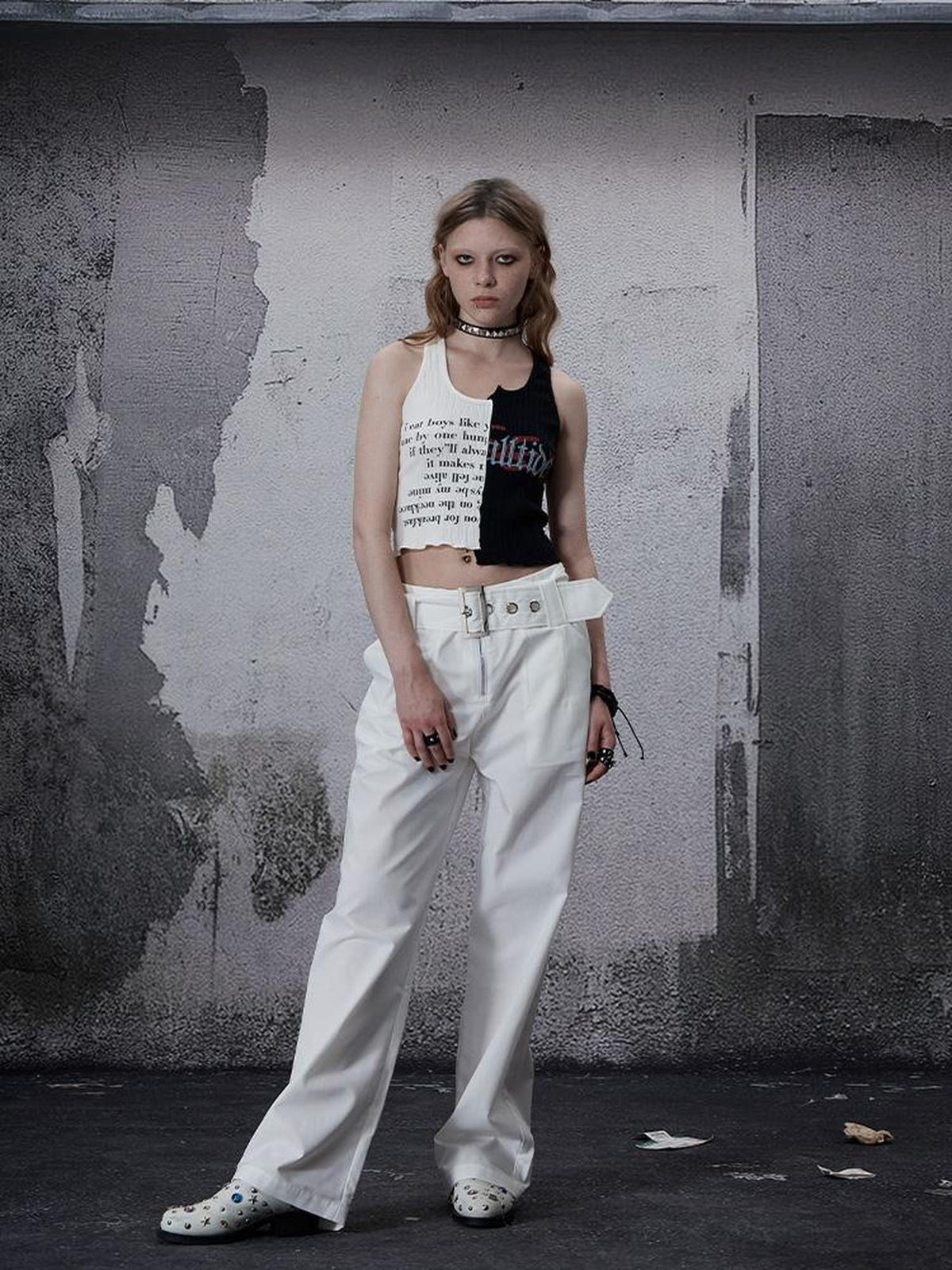 FULLTIDE Detachable Wide Belt Satin Women&