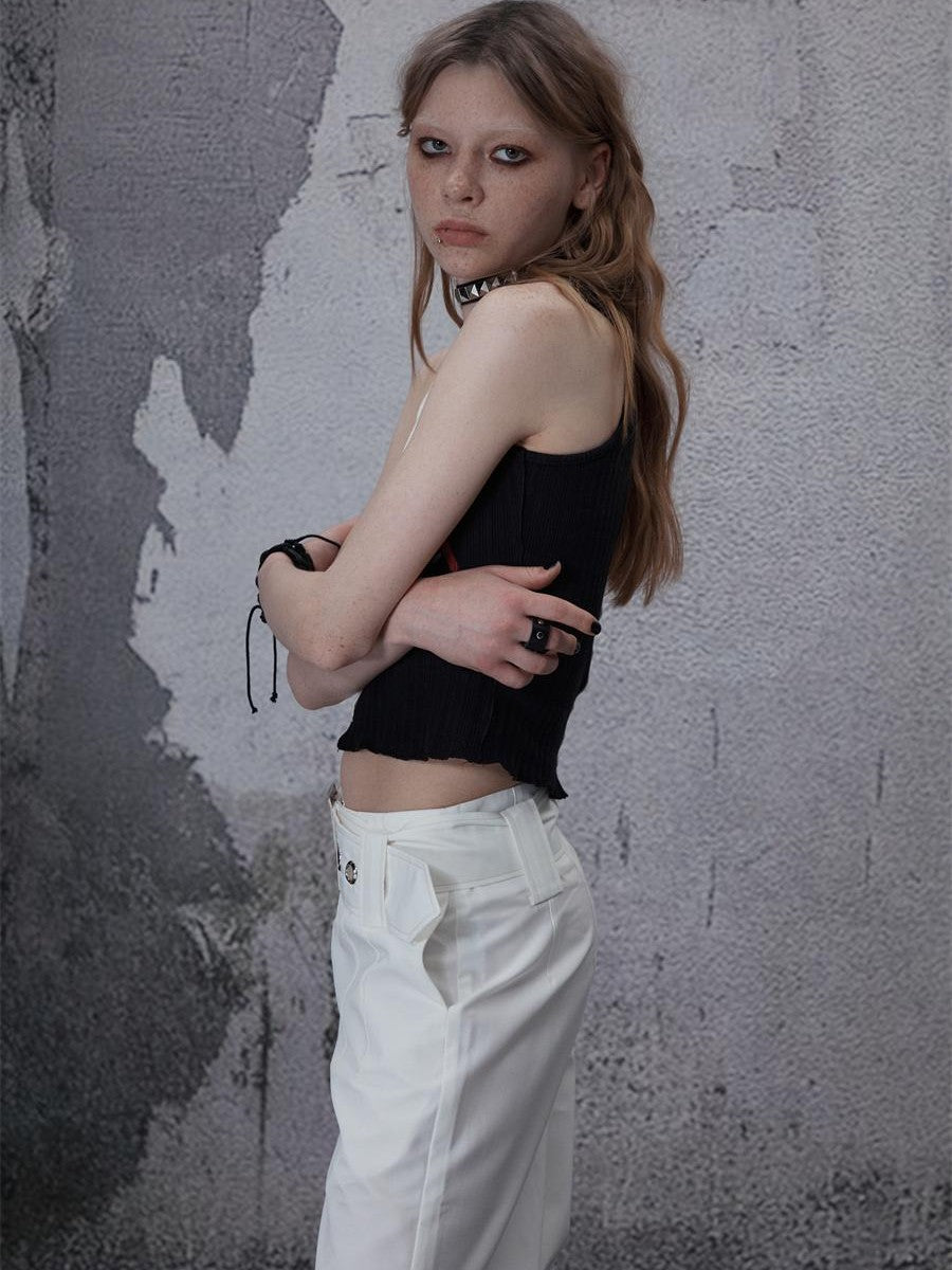 FULLTIDE Detachable Wide Belt Satin Women&