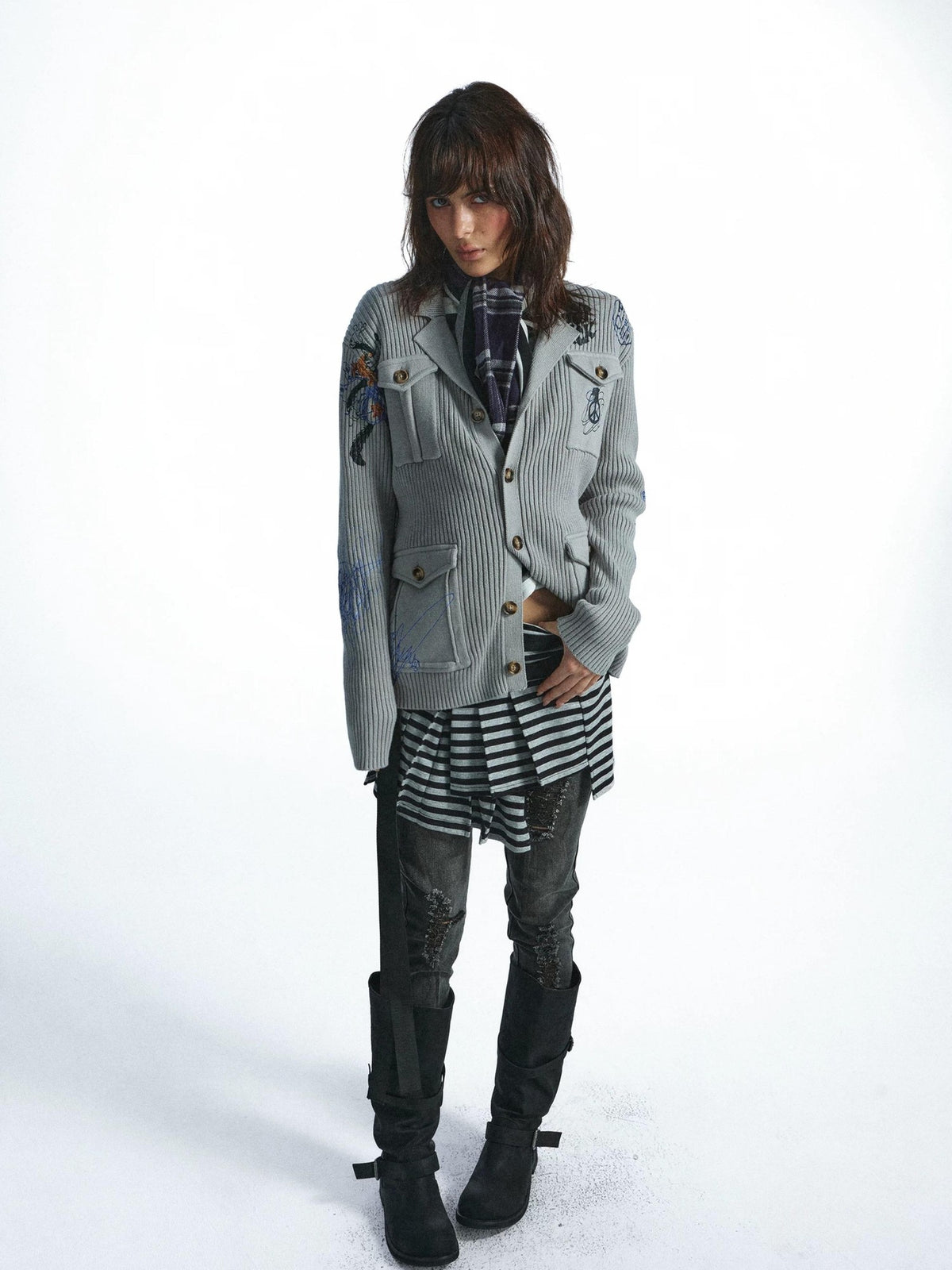 FULLTIDE Graphic Print Multi Pocket Women&