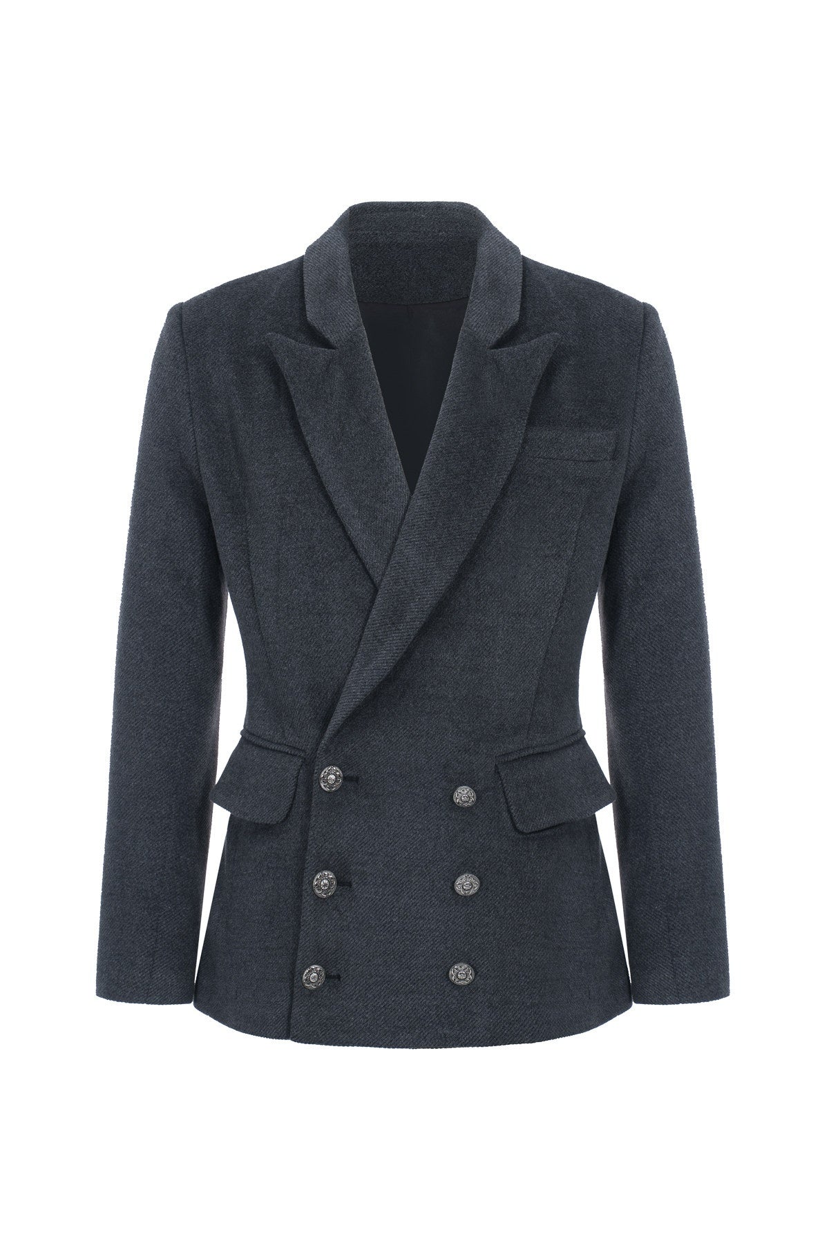 FULLTIDE_Hourglass_Bike_Collar_Double_Breasted_Peak_Lapel_Women&