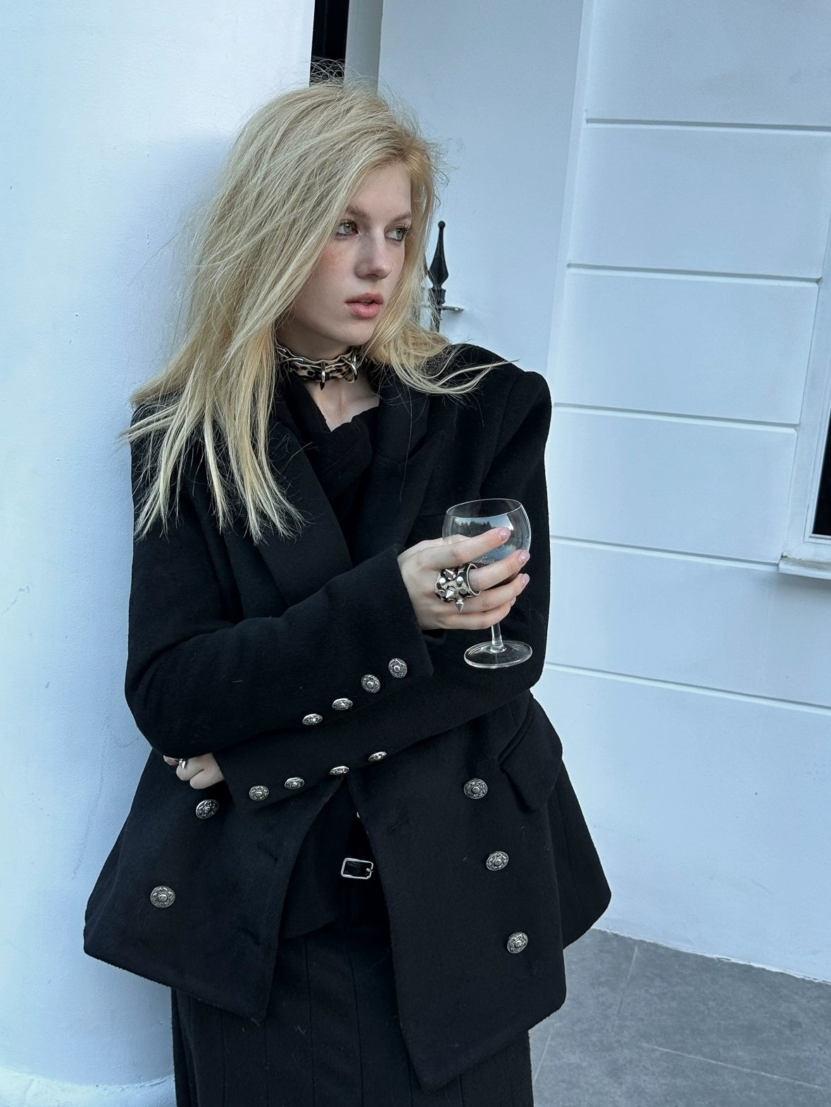 FULLTIDE Leopard Print Five Piece Hip Hop Double Ring Alloy Buckle Unisex Belt