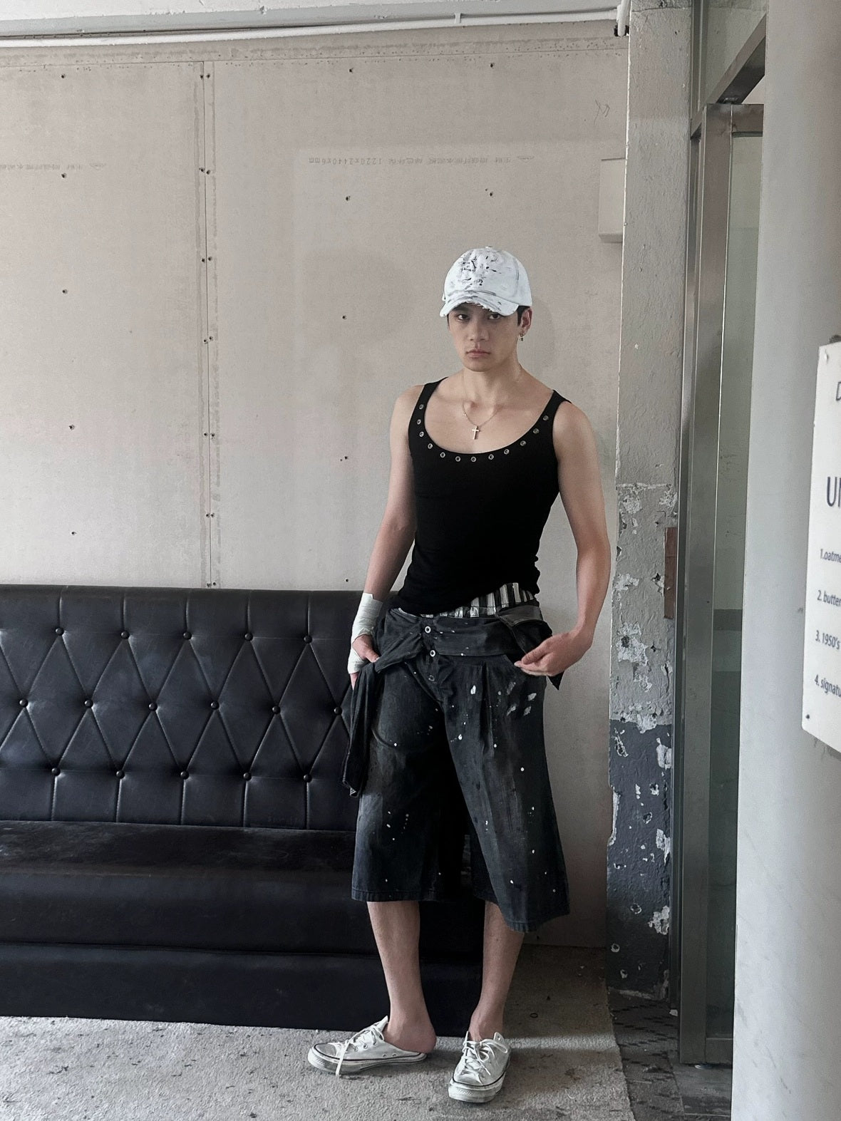 FULLTIDE Lightweight Low Rise Wide Leg Cropped Dark Stretch Cotton Denim Women Jeans