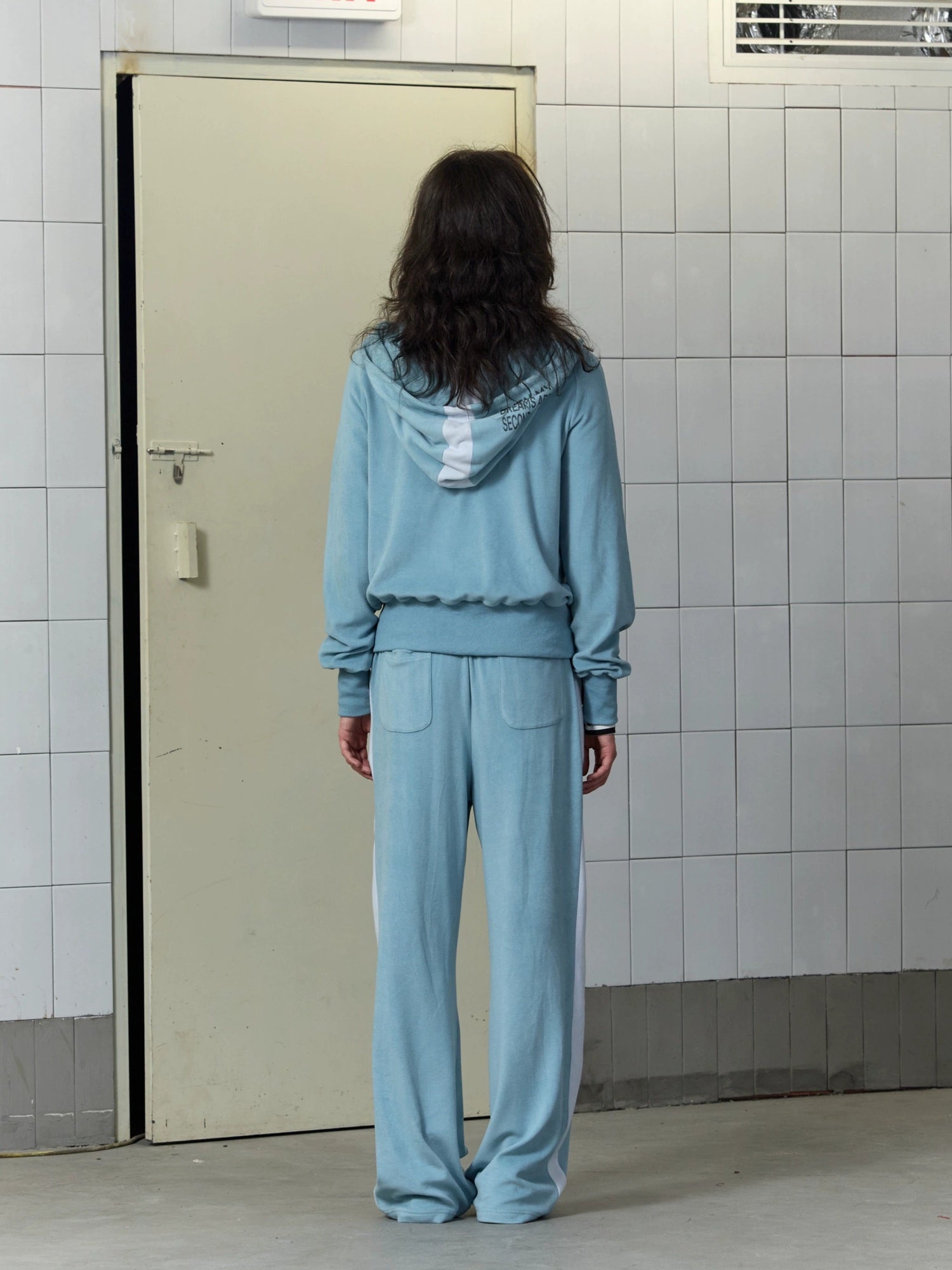 FULLTIDE Loose Colorblock Zip Hooded Streetwear Women Viscose Blend Hoodies