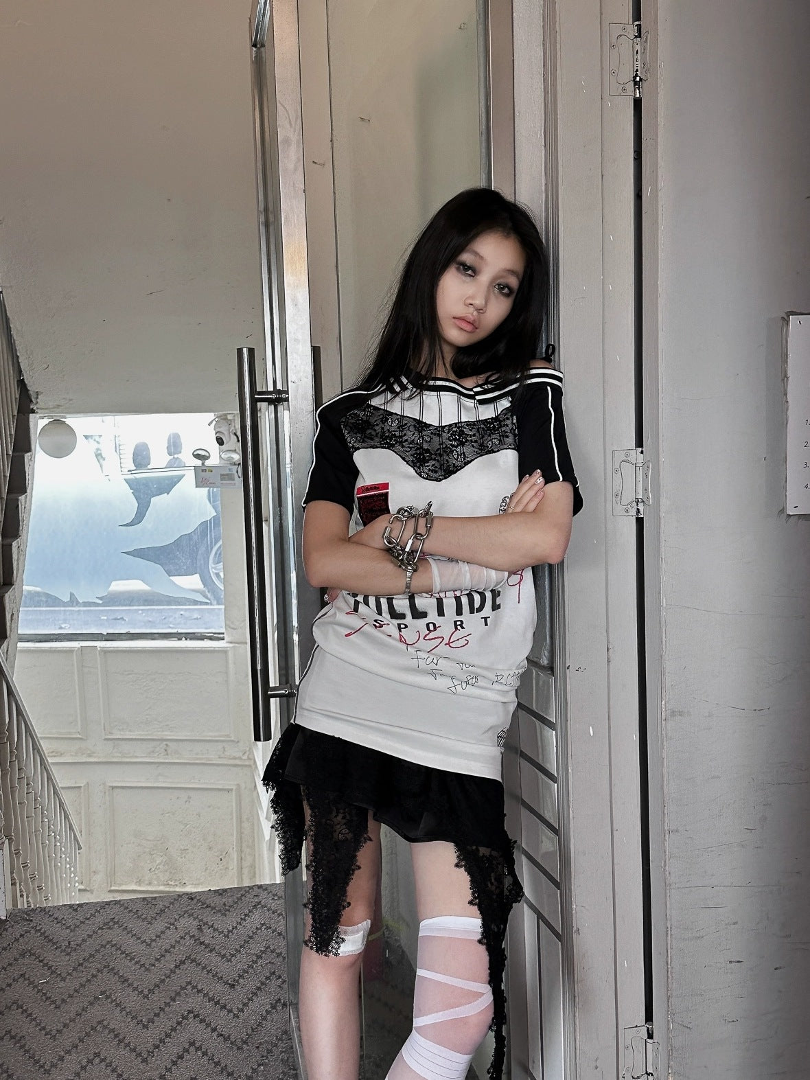 FULLTIDE Low Waist Patchwork Street Style Women Triacetate Fabric Mini Skirt