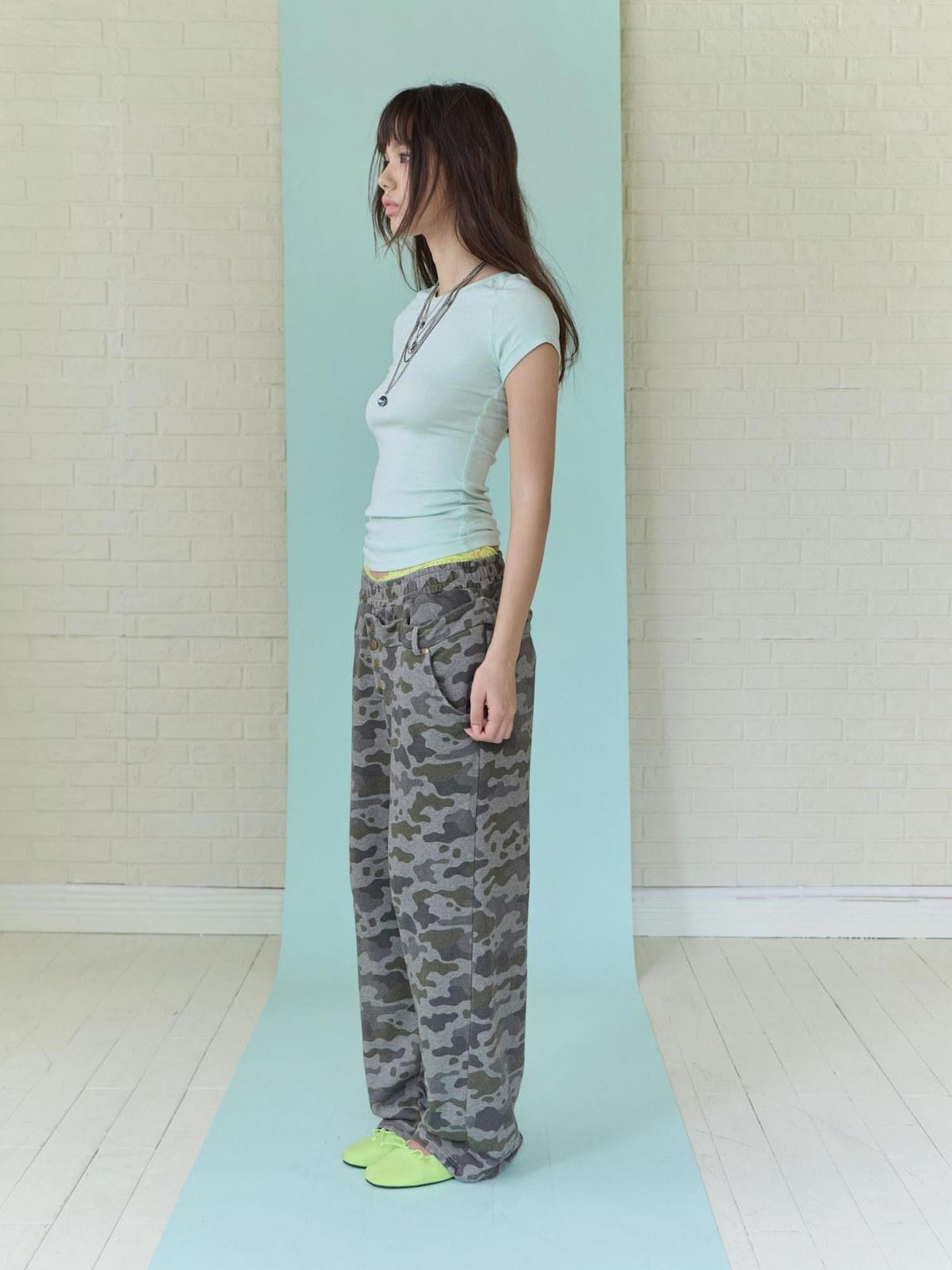 FULLTIDE Mint Distressed Super Soft Slim Fit Women&