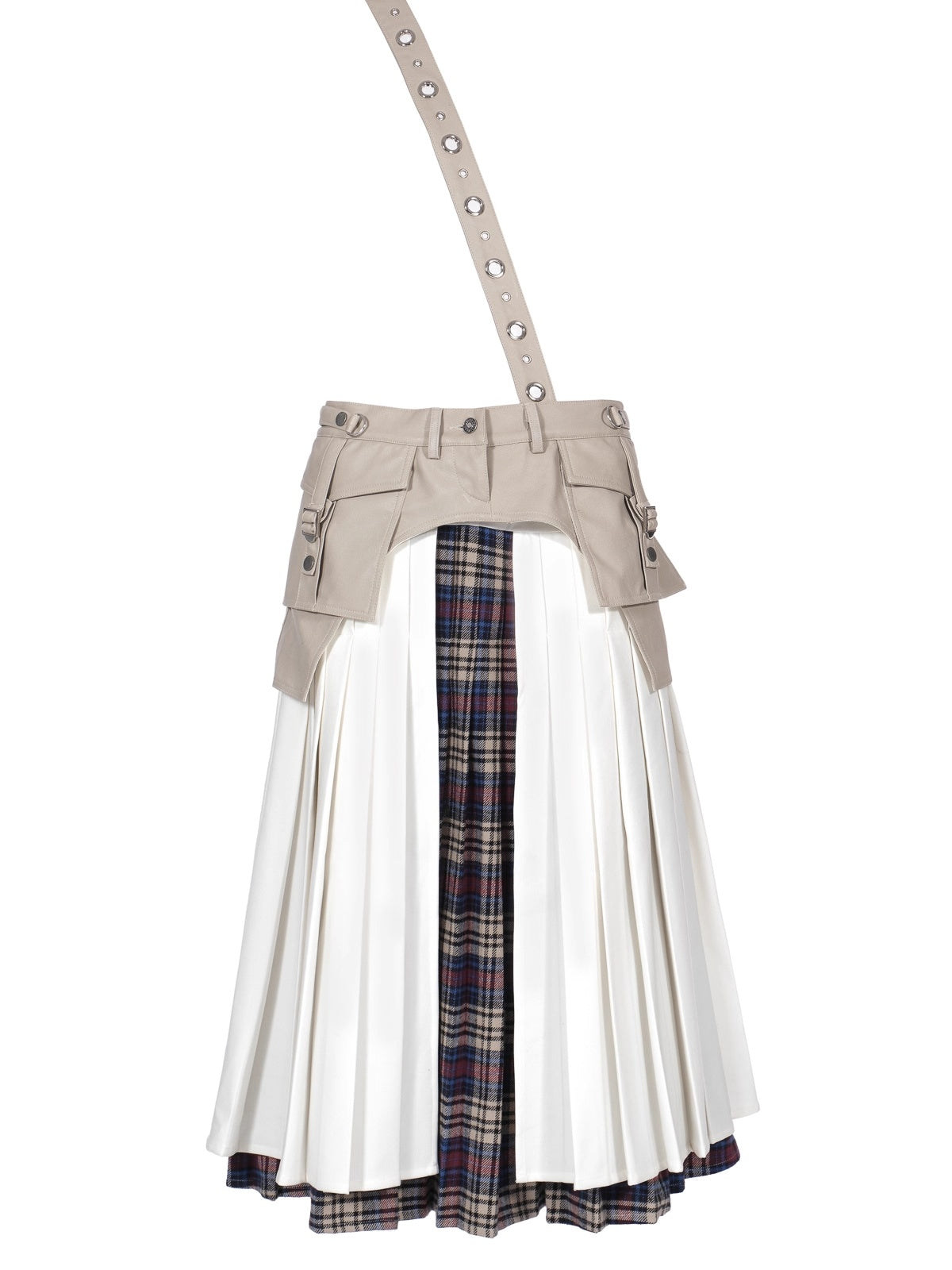 FULLTIDE_Pleated_A_Line_Mid_Waist_Suspenders_Women_Plaid_Poly_Cotton_Blend_Midi_Skirt_MISSTT