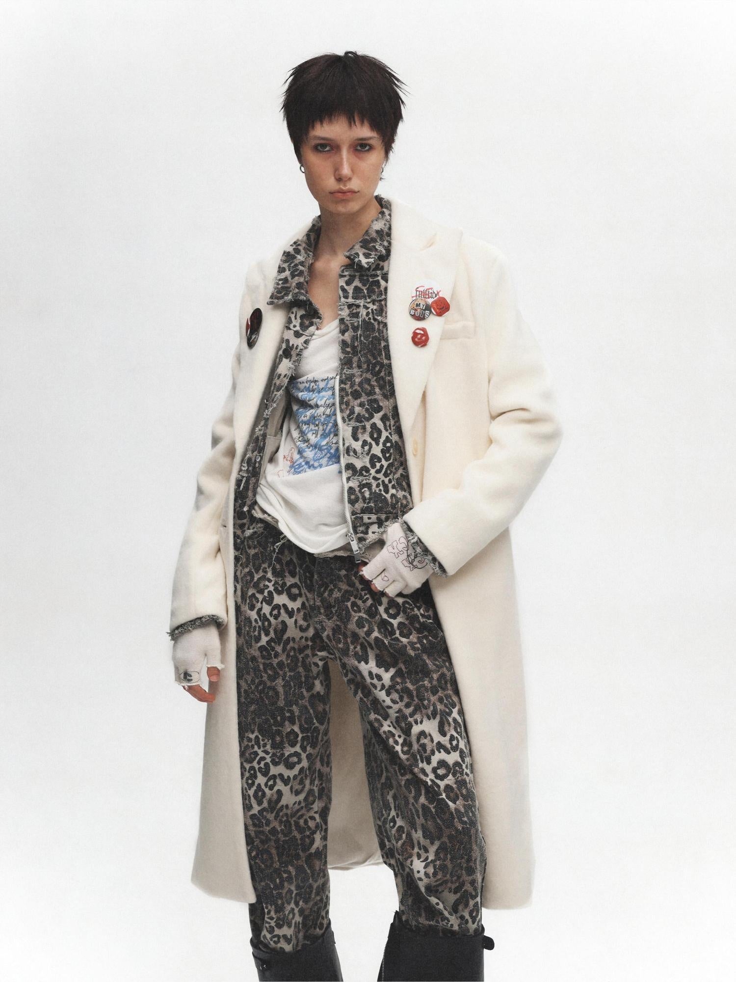 FULLTIDE Premium Wool Blend Hooded Straight Midlength Commuter Women Single Breasted Coat