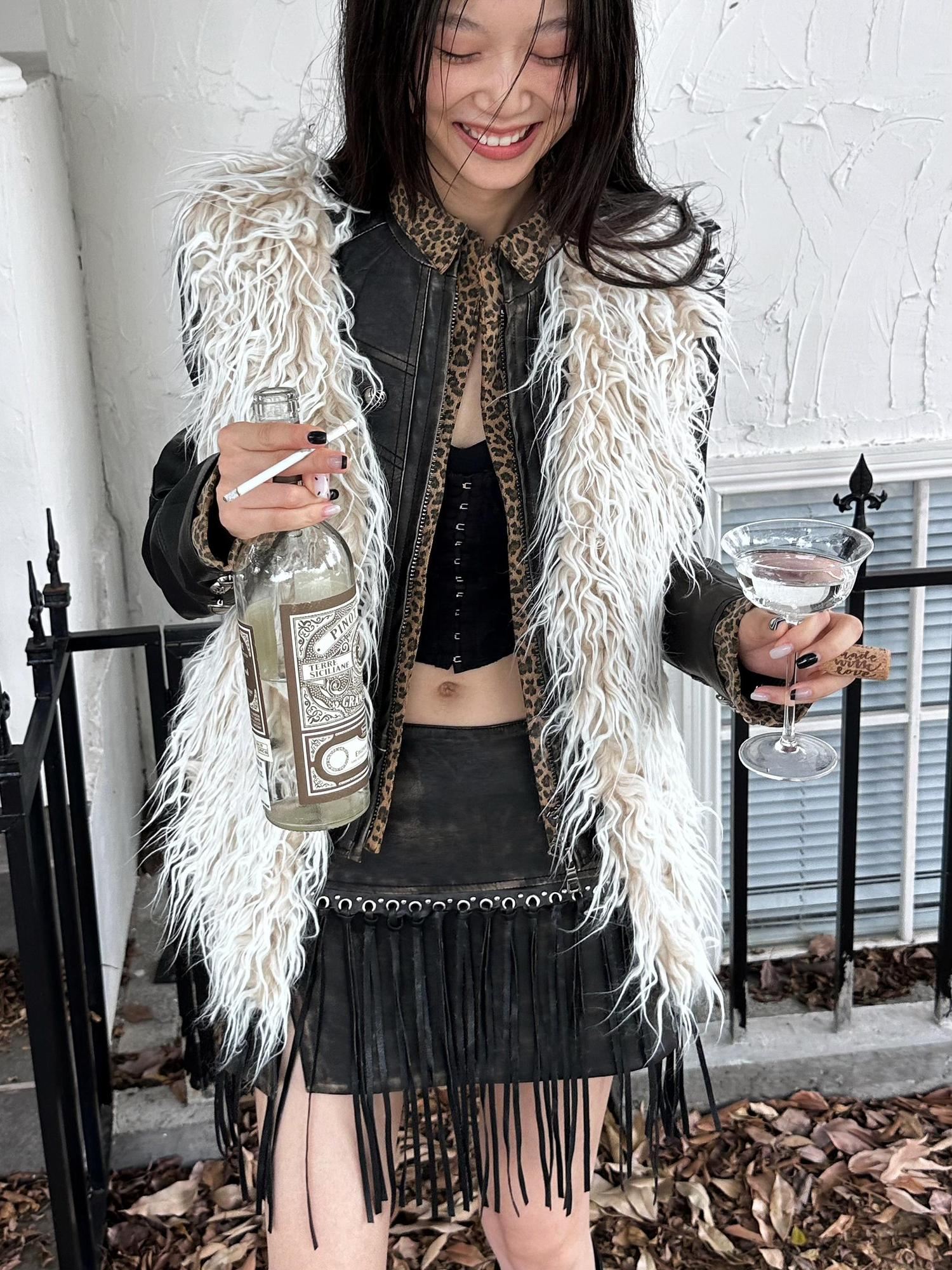 FULLTIDE Pu Slim Fit Street Style Stand Collar Long Sleeve Women Outerwear Jacket