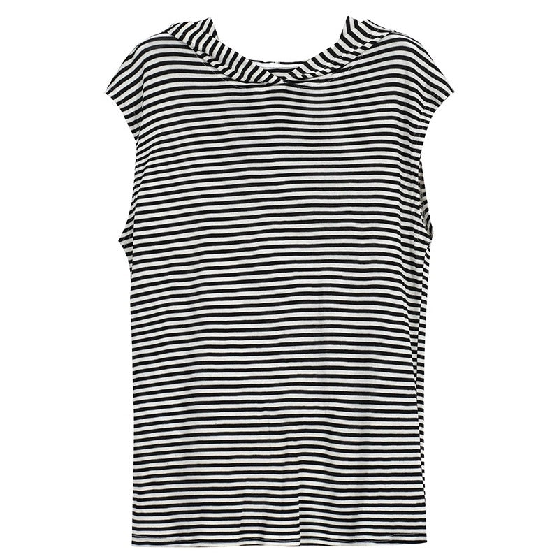 FULLTIDE_Pure_Cotton_Vintage_Striped_Distressed_Loose_Round_Neck_Women_T-Shirt_MISSTT