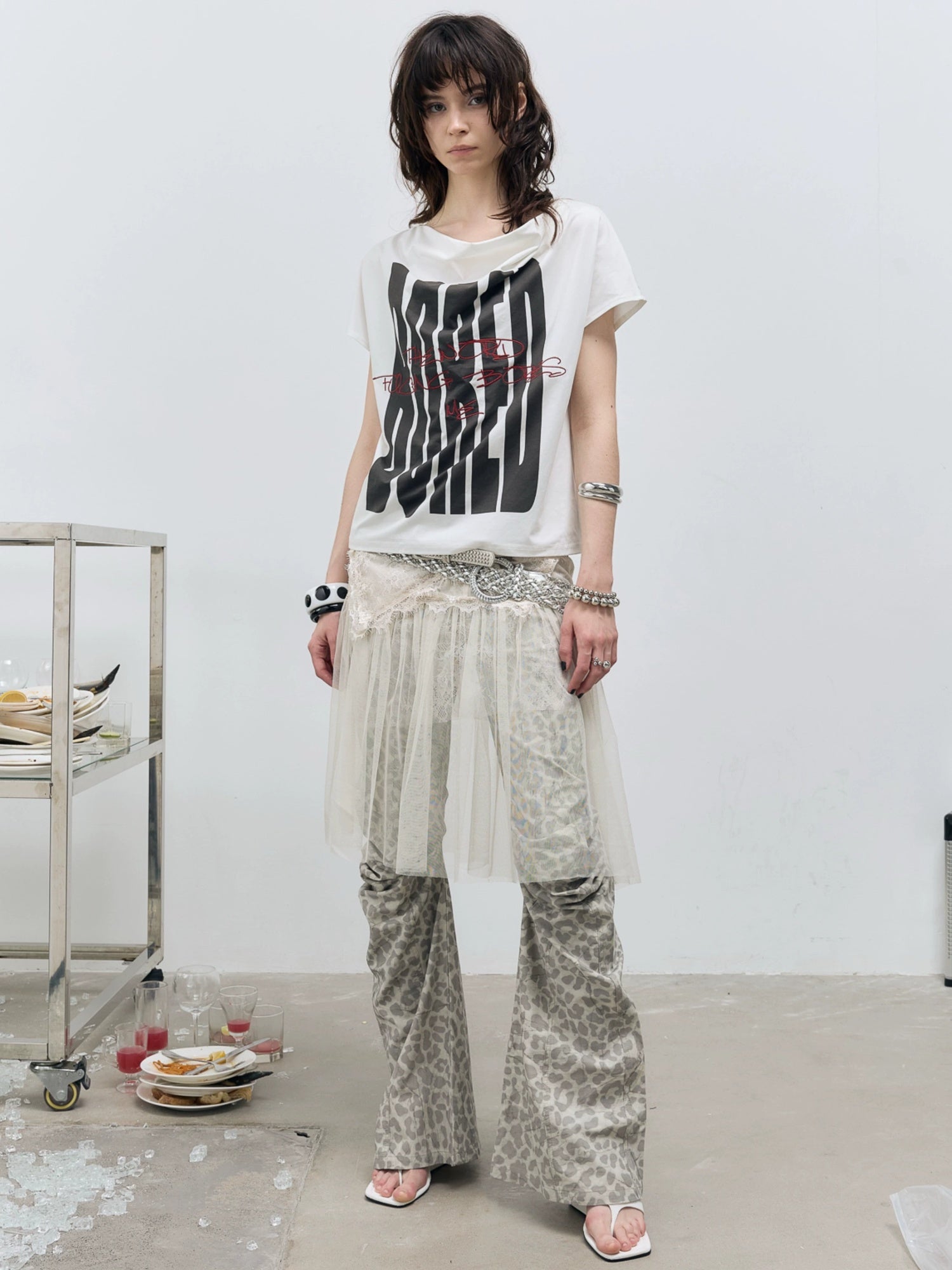 FULLTIDE Quick Dry Loose Commuter Printed Round Neck Unisex Cotton Black T-Shirt