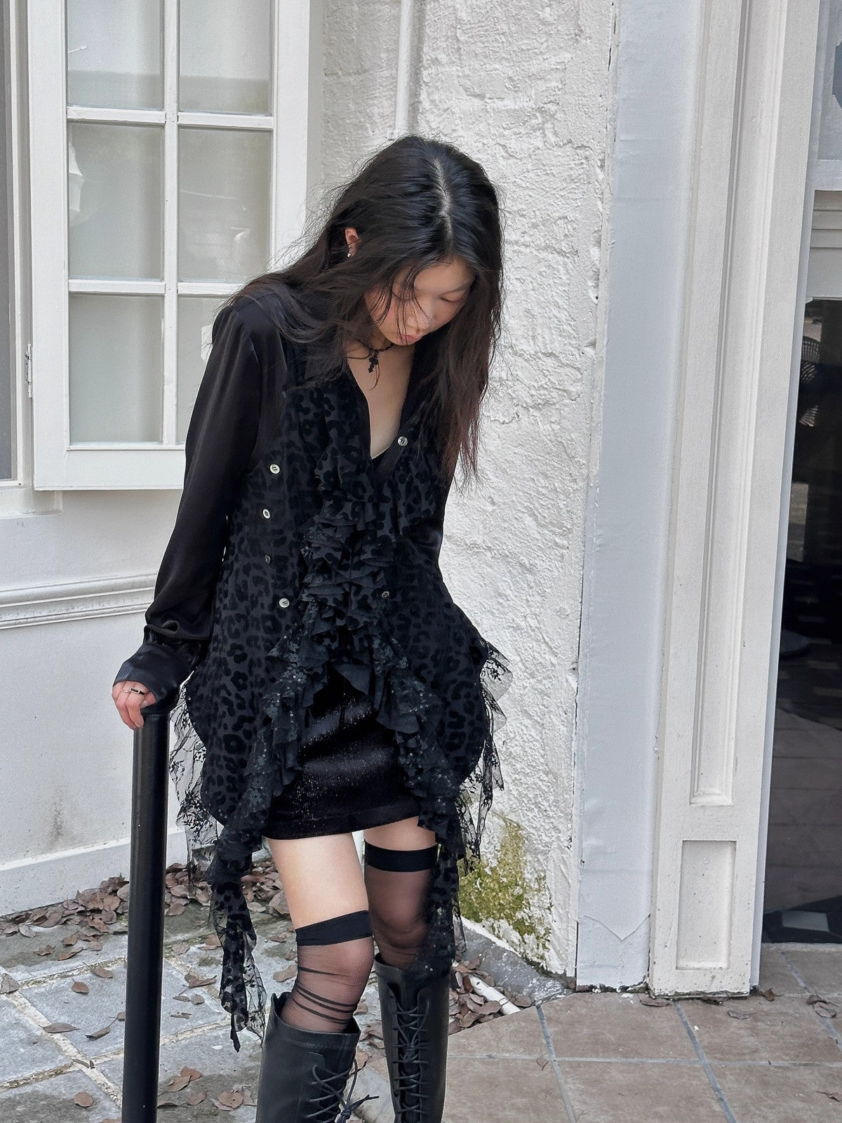 FULLTIDE_Soft_Viscose_Blend_Original_Design_Slim_Fit_Mid_Length_Leopard_Print_Women_Shirt_MISSTT