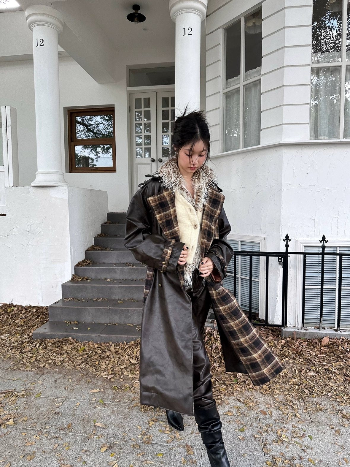 FULLTIDE Thick Plush Original Design Lapel Slim Fit Women Wool Mohair Blend Jacket