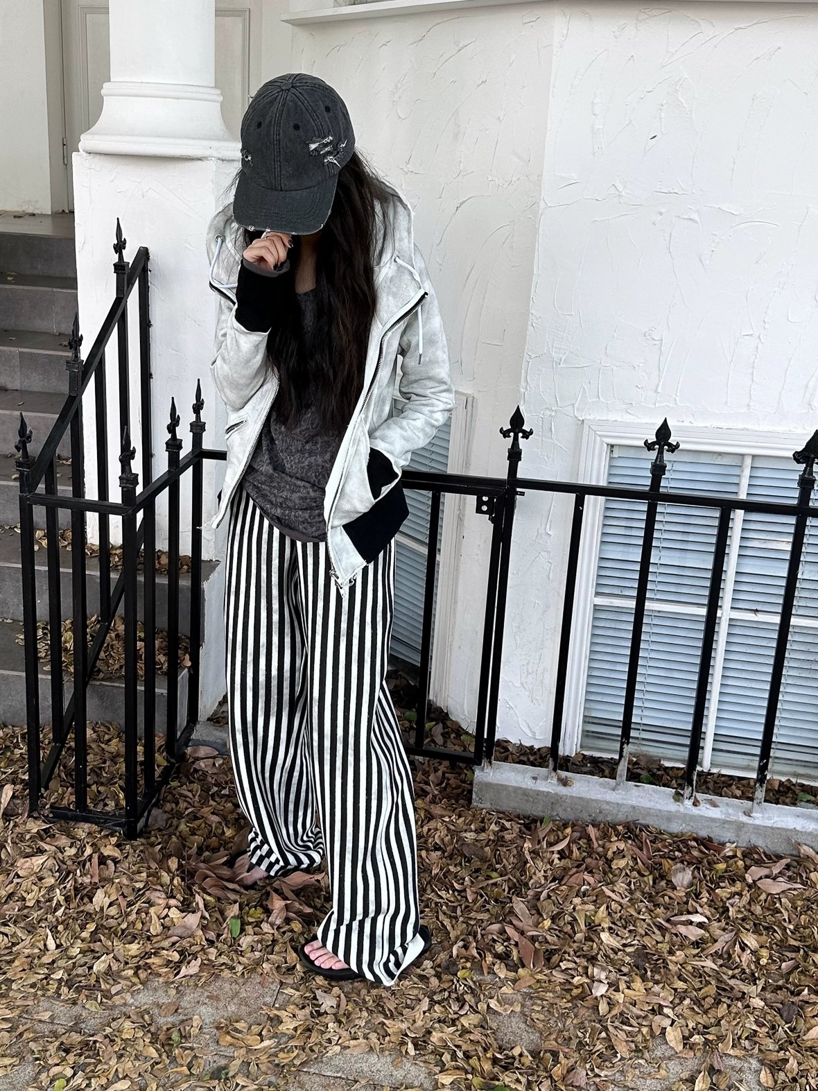 FULLTIDE Thick Pure Cotton Colorblock Hooded Mid Length Oversized Street Women Hoodies