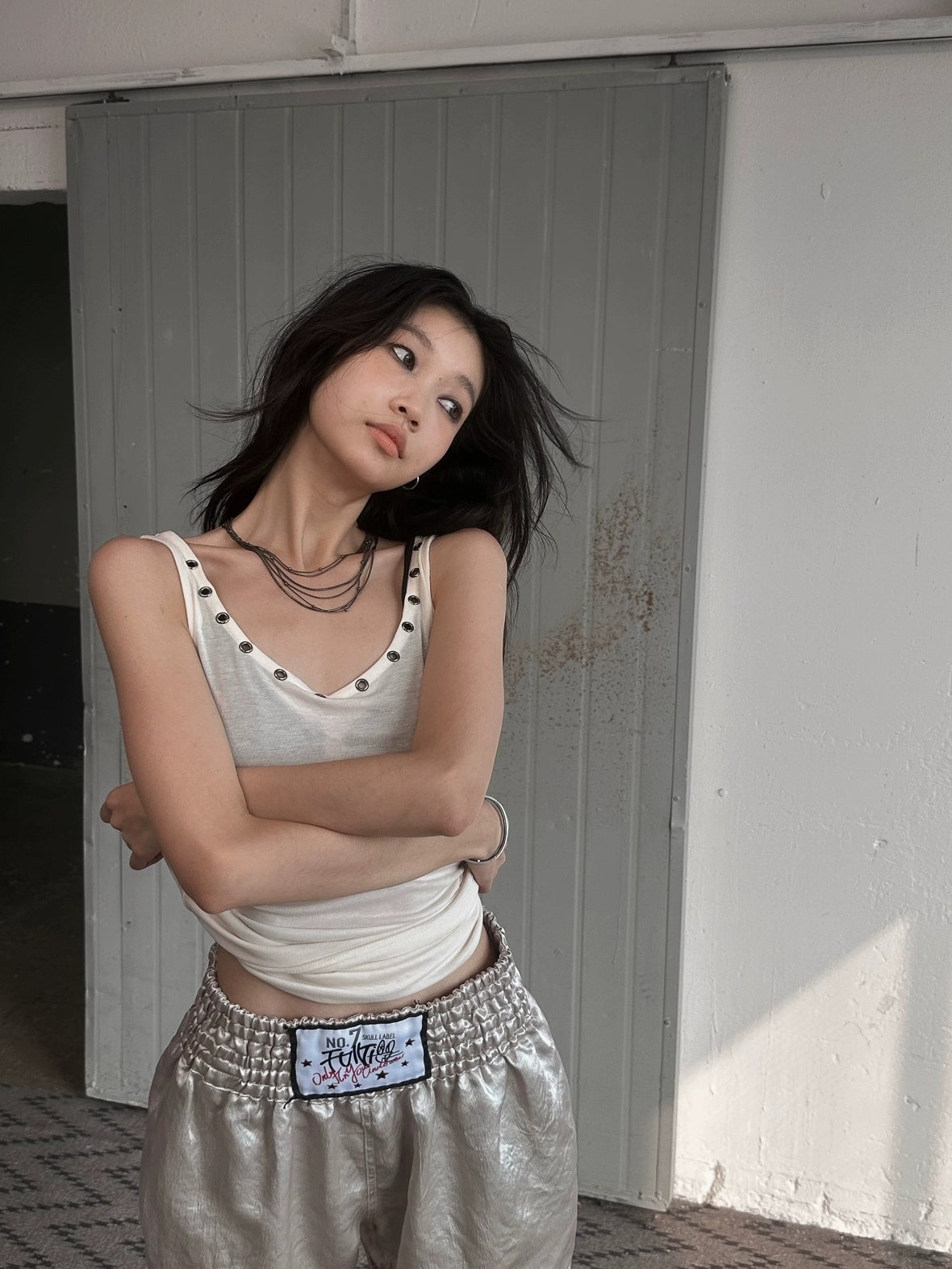 FULLTIDE Versatile Lightweight Straight Leg Natural Waist Women Triacetate Shorts