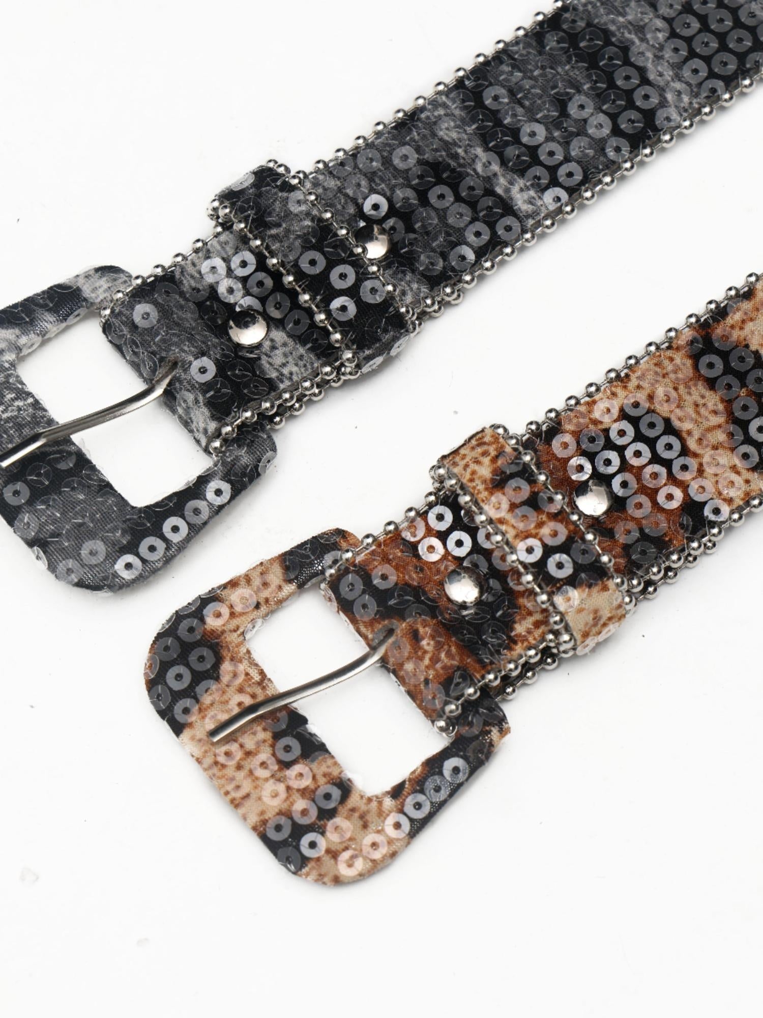 FULLTIDE Versatile Pu Leopard Print Waist Youth Unisex Fashion Accessory Belt