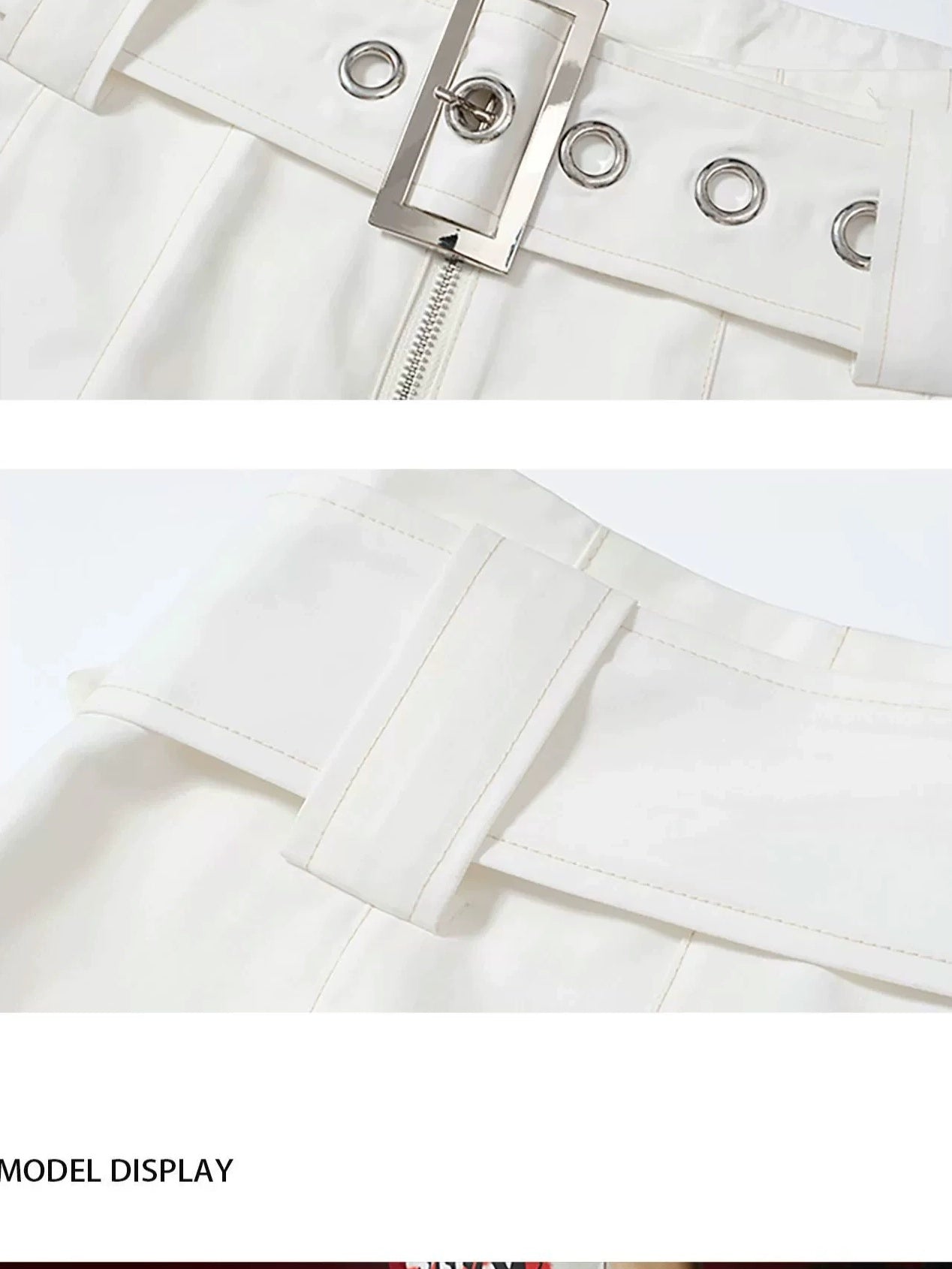 FULLTIDE White Mid Rise Slight Stretch Straight Minimalist Youth Wedding Designer Pants