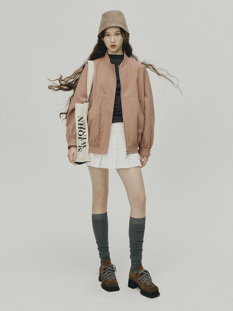 FUSSED_24_Aw_Textured_Ceramic_Blush_Baseball_Jacket_With_Deconstructed_Panels_MISSTT