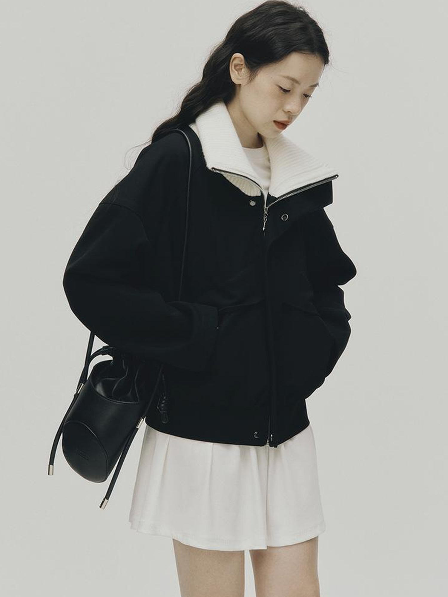 FUSSED 24aw Cleanfit Quilted Structured Collar Loose Fit Jacket