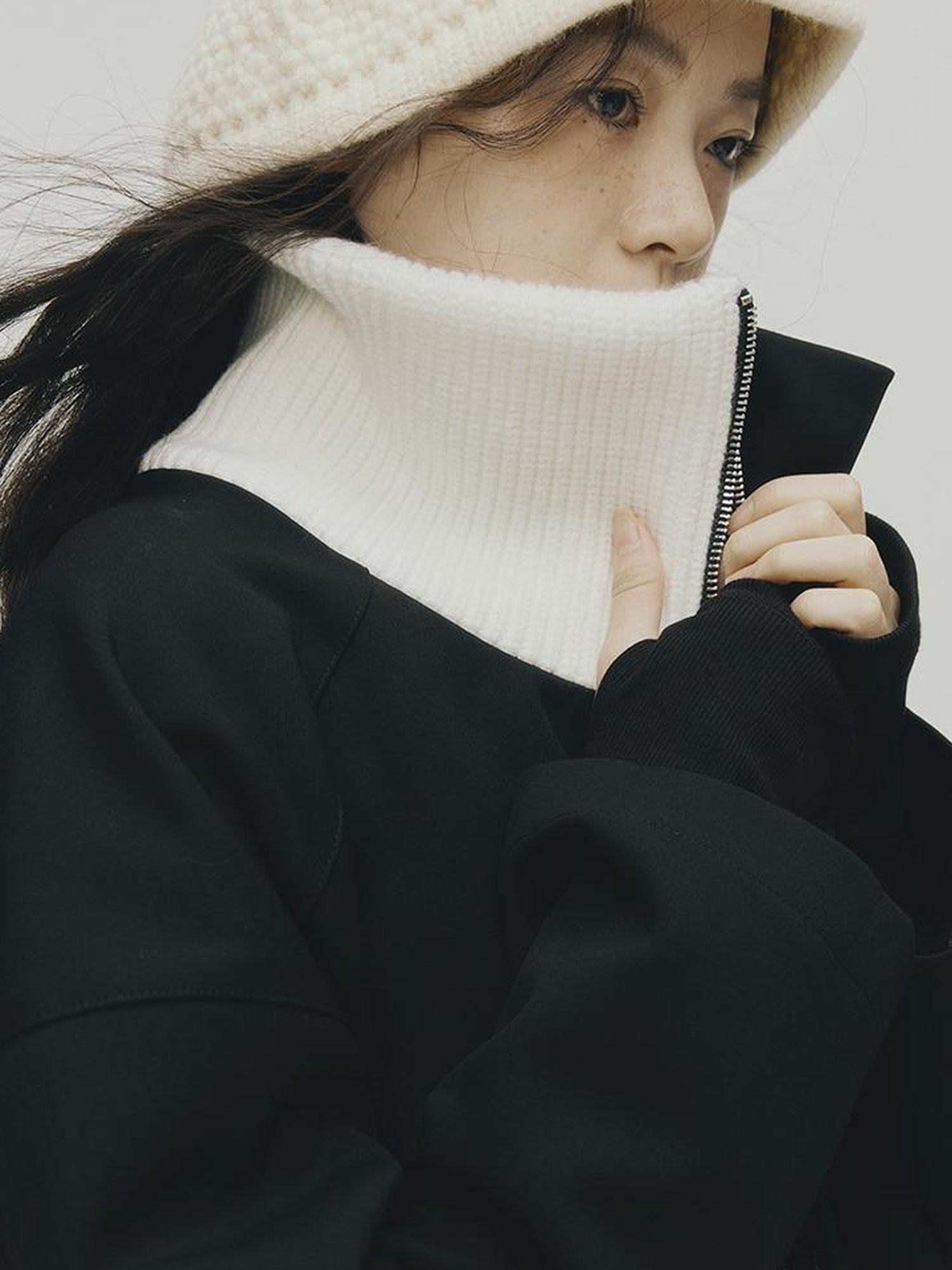 FUSSED 24aw Cleanfit Quilted Structured Collar Loose Fit Jacket