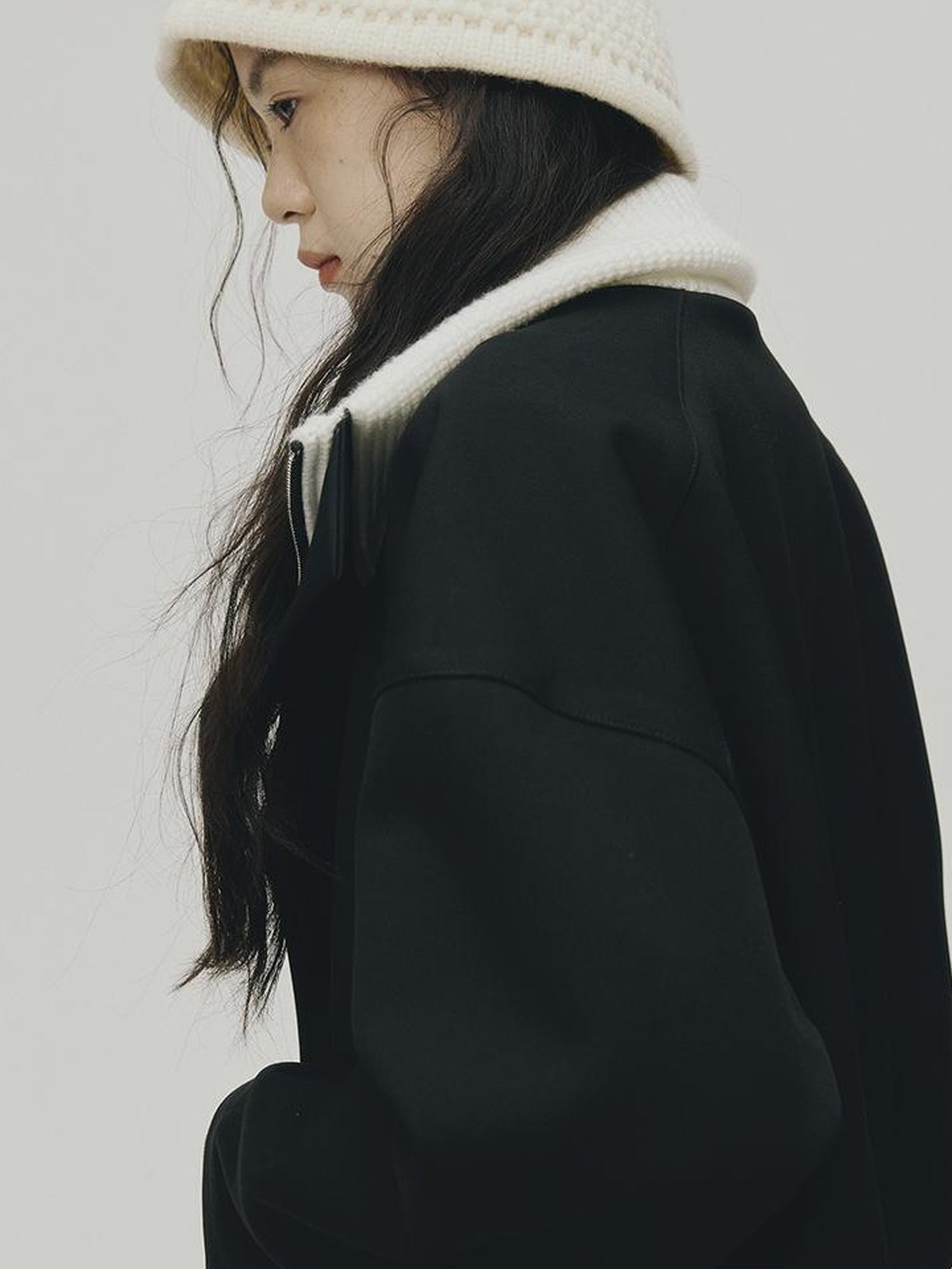 FUSSED 24aw Cleanfit Quilted Structured Collar Loose Fit Jacket