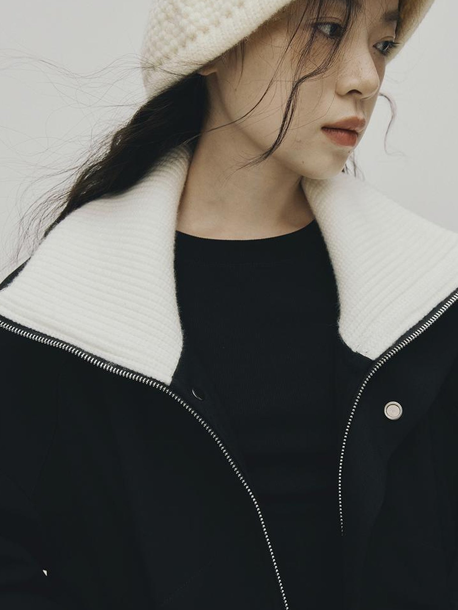 FUSSED 24aw Cleanfit Quilted Structured Collar Loose Fit Jacket