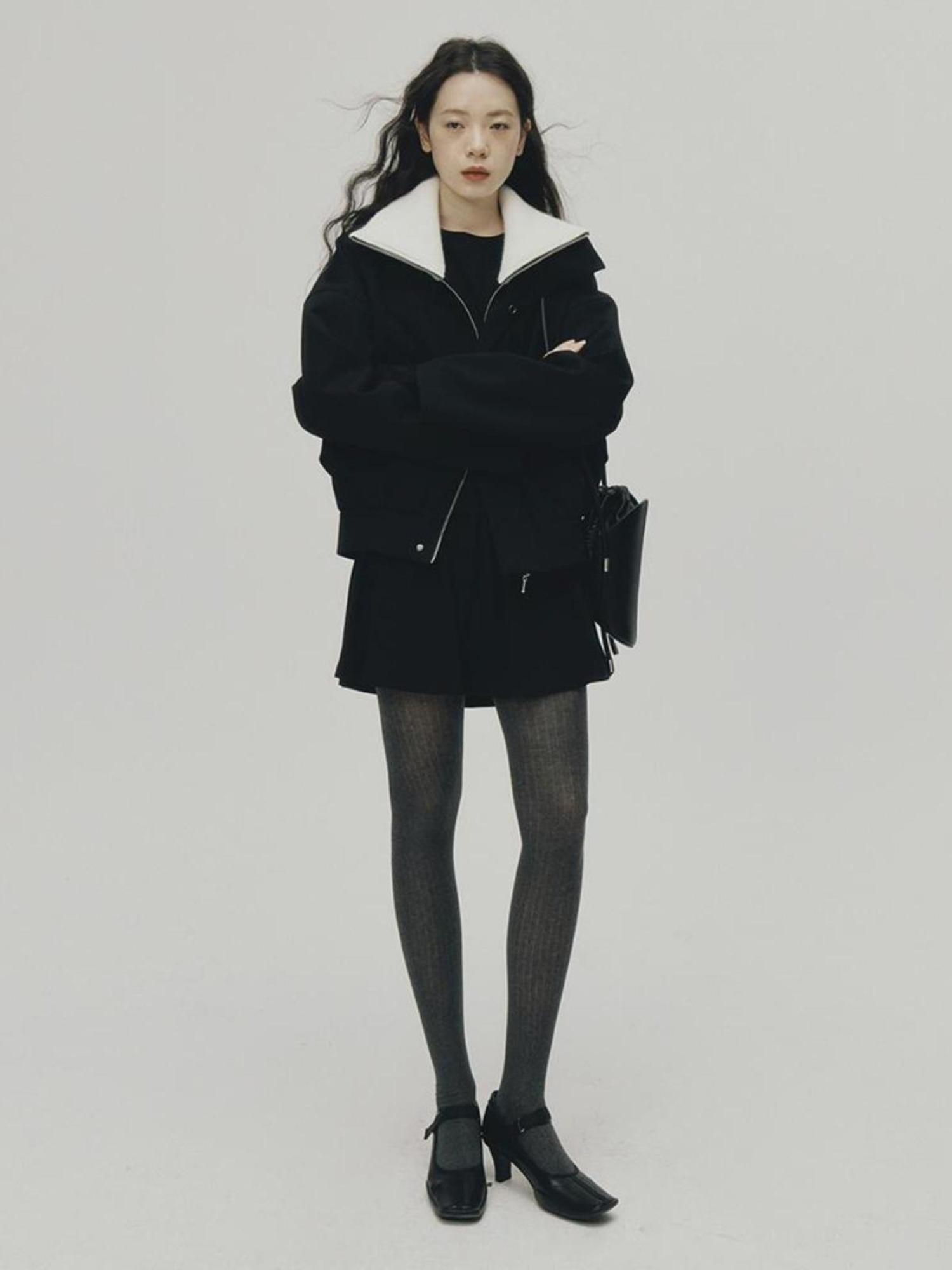 FUSSED 24aw Cleanfit Quilted Structured Collar Loose Fit Jacket