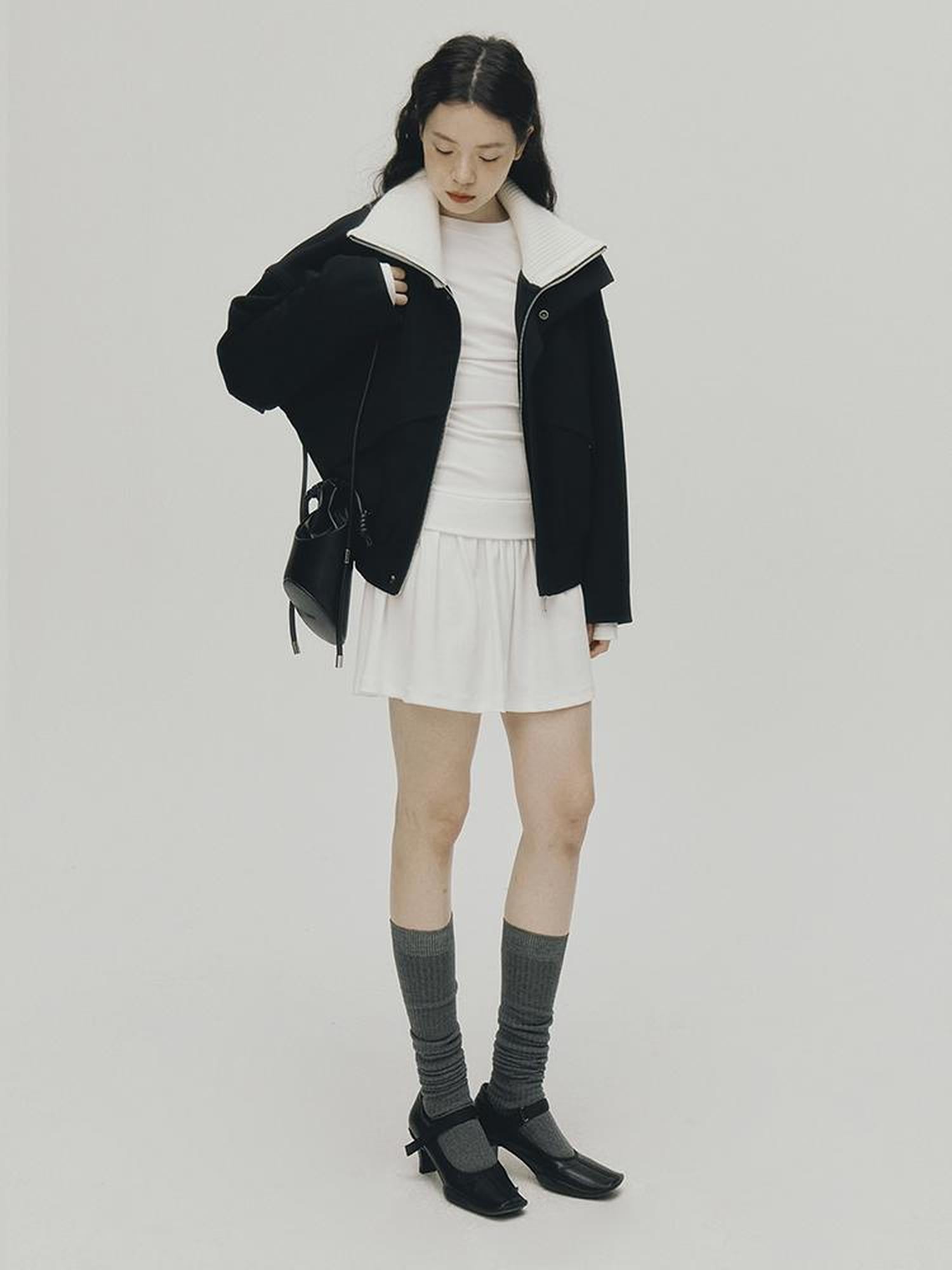 FUSSED 24aw Cleanfit Quilted Structured Collar Loose Fit Jacket